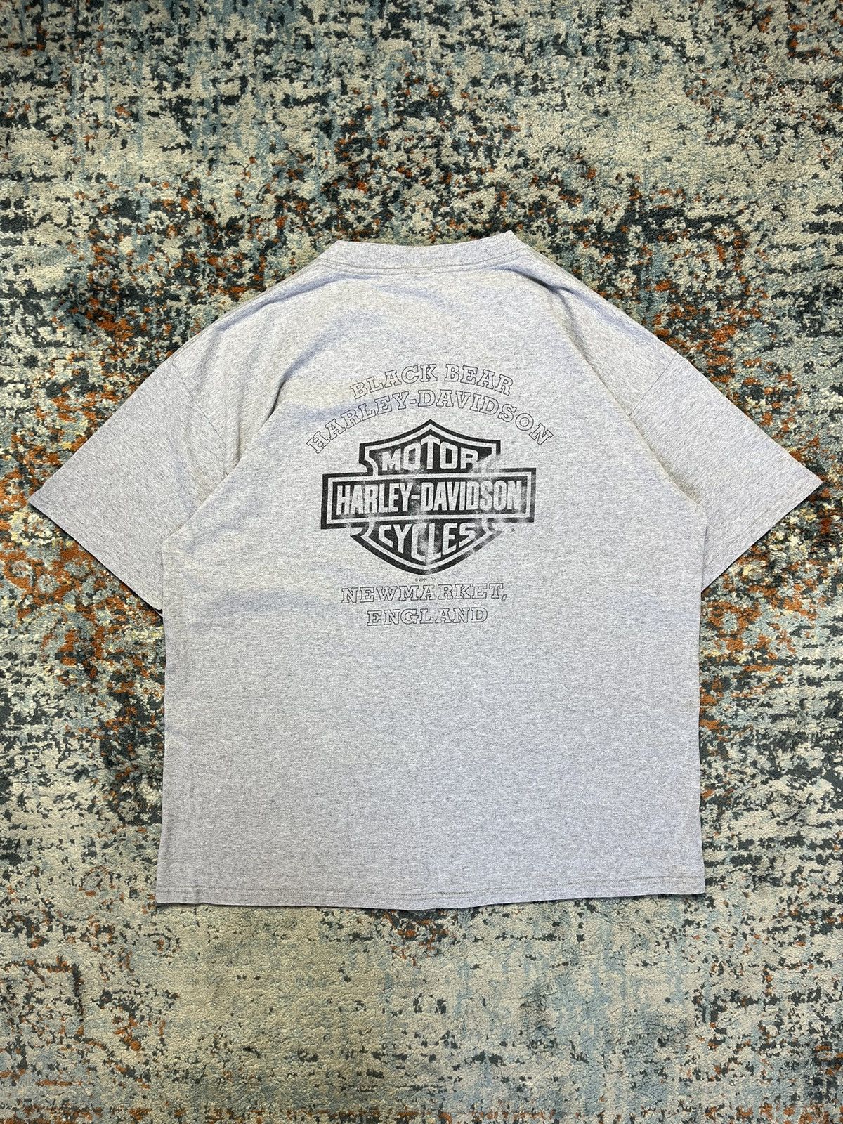 Harley Davidson × Vintage Vintage 90s Harley Davidson graphic heather grey tee Size US XXL / EU 58 / 5 - 2 Thumbnail