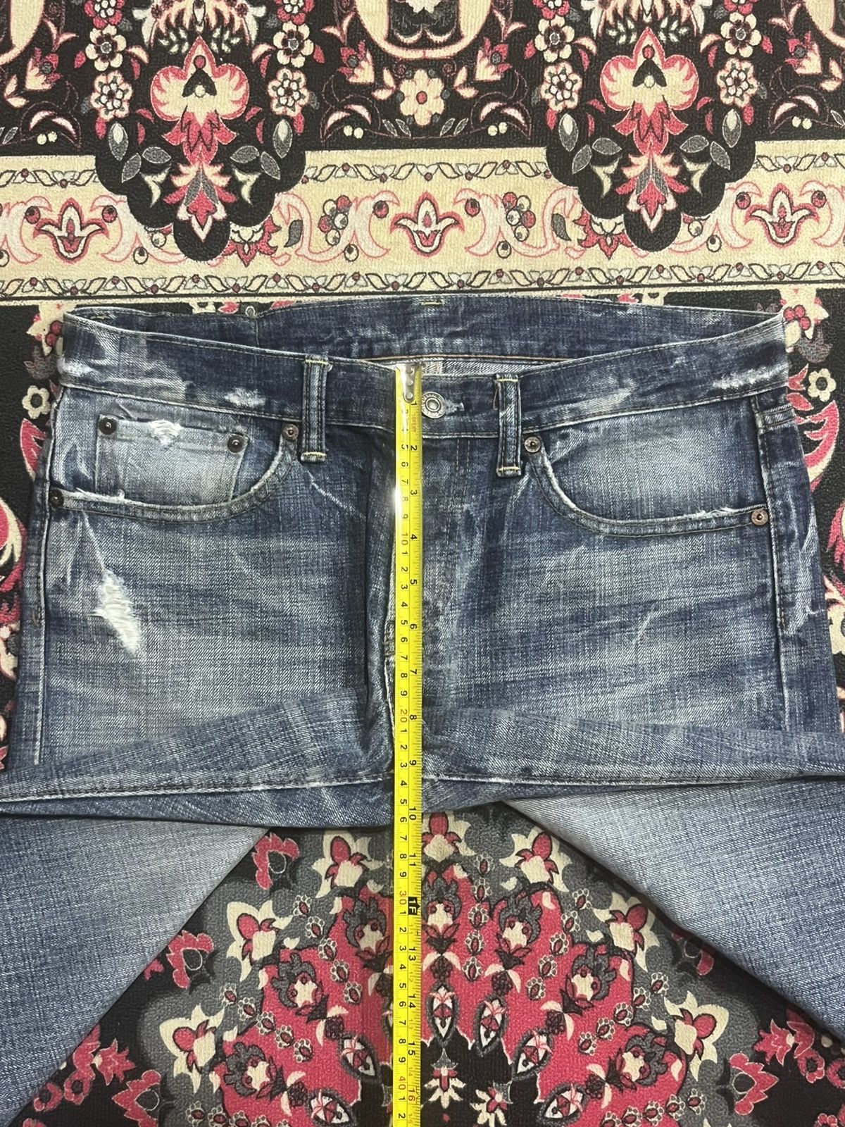 Eternal Vintage Japanese Brand Eternal Blue Faded Washed Slash Jeans Size US 32 / EU 48 - 16 Thumbnail
