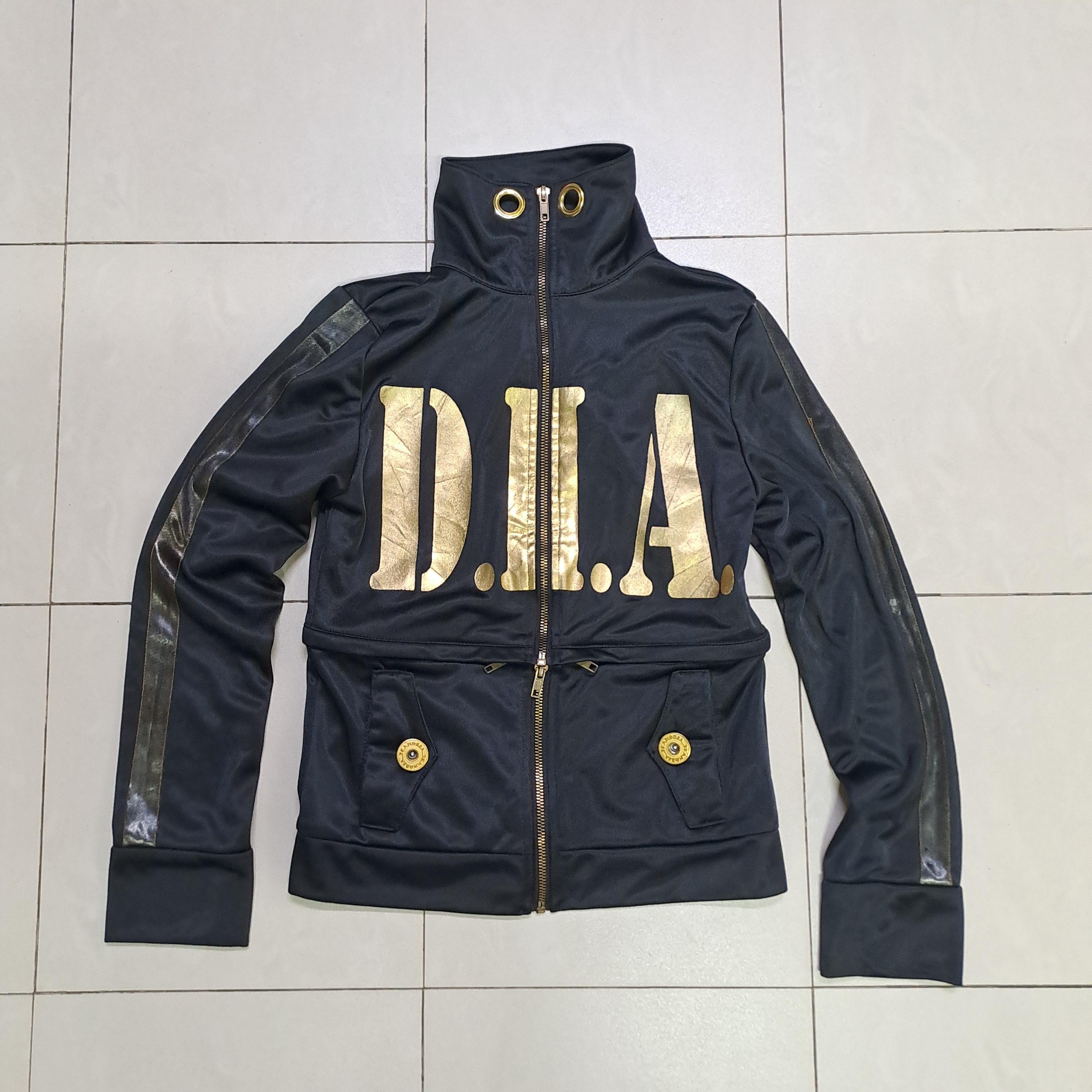 If Six Was Nine Vintage D.I.A Punk Zipper Track Jacket Size XS / US 0-2 / IT 36-38 - 1 Thumbnail