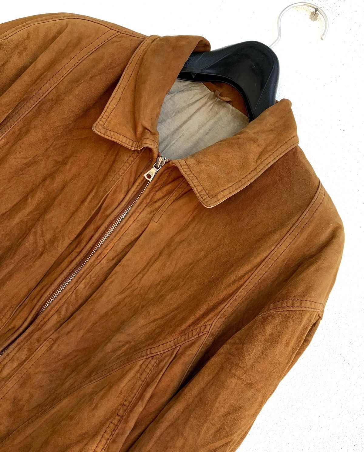 Hugo Boss Vintage Leather Suede Bombers Jacket By Hugo Boss Size US L / EU 52-54 / 3 - 3 Thumbnail