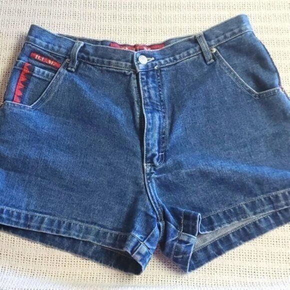 Designer B.U.M. Equipment Embellished High Rise Zippered Sz. 13/14 Bl Size 32" / US 10 / IT 46 - 1 Thumbnail