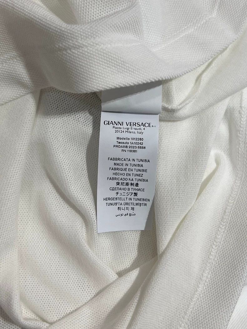 Versace Versace White cotton short-sleeved polo shirt Size US XXL / EU 58 / 5 - 8 Thumbnail