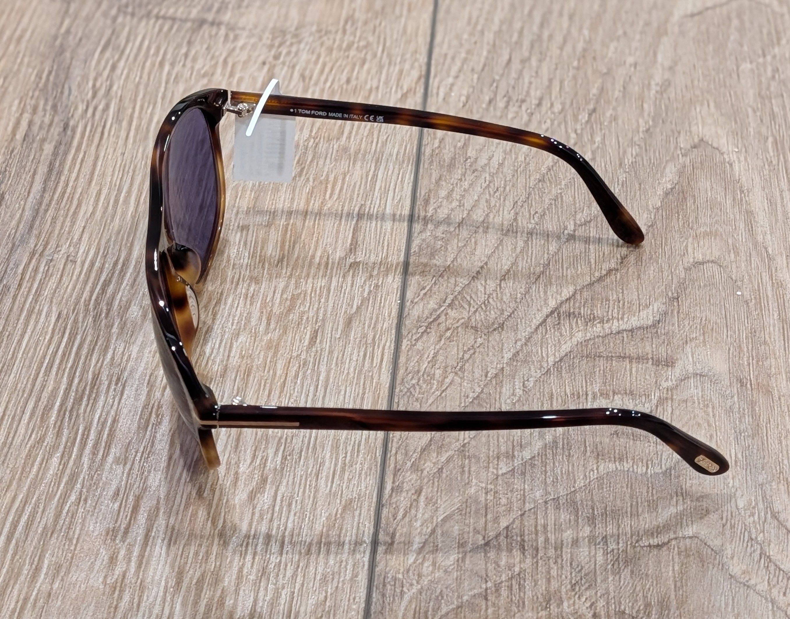 Tom Ford TOM FORD Prescott 60mm Square Sunglasses Blonde Havana/Blue Size ONE SIZE - 3 Thumbnail