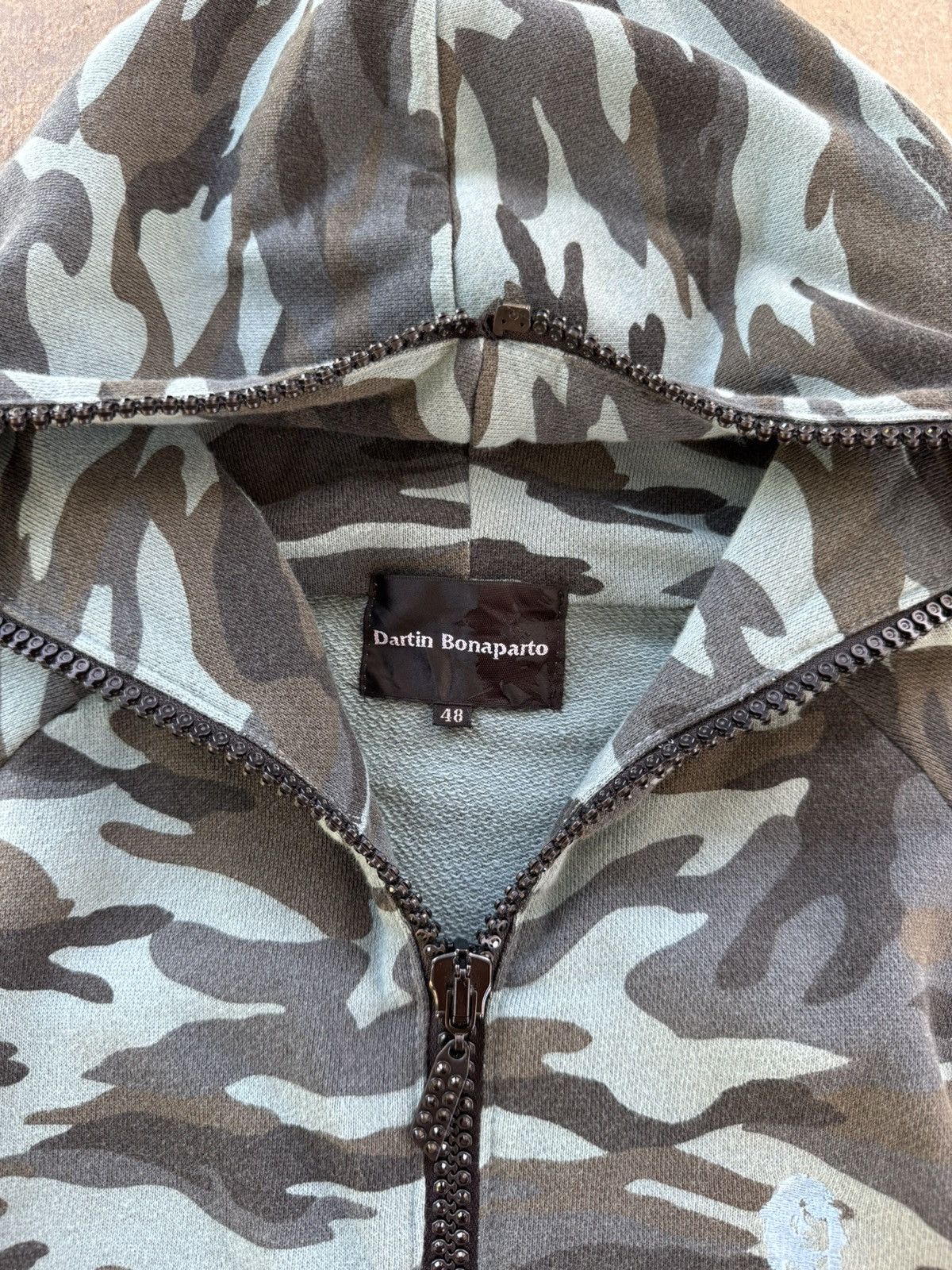 Dartin Bonaparto Camouflage full zipper hoodie