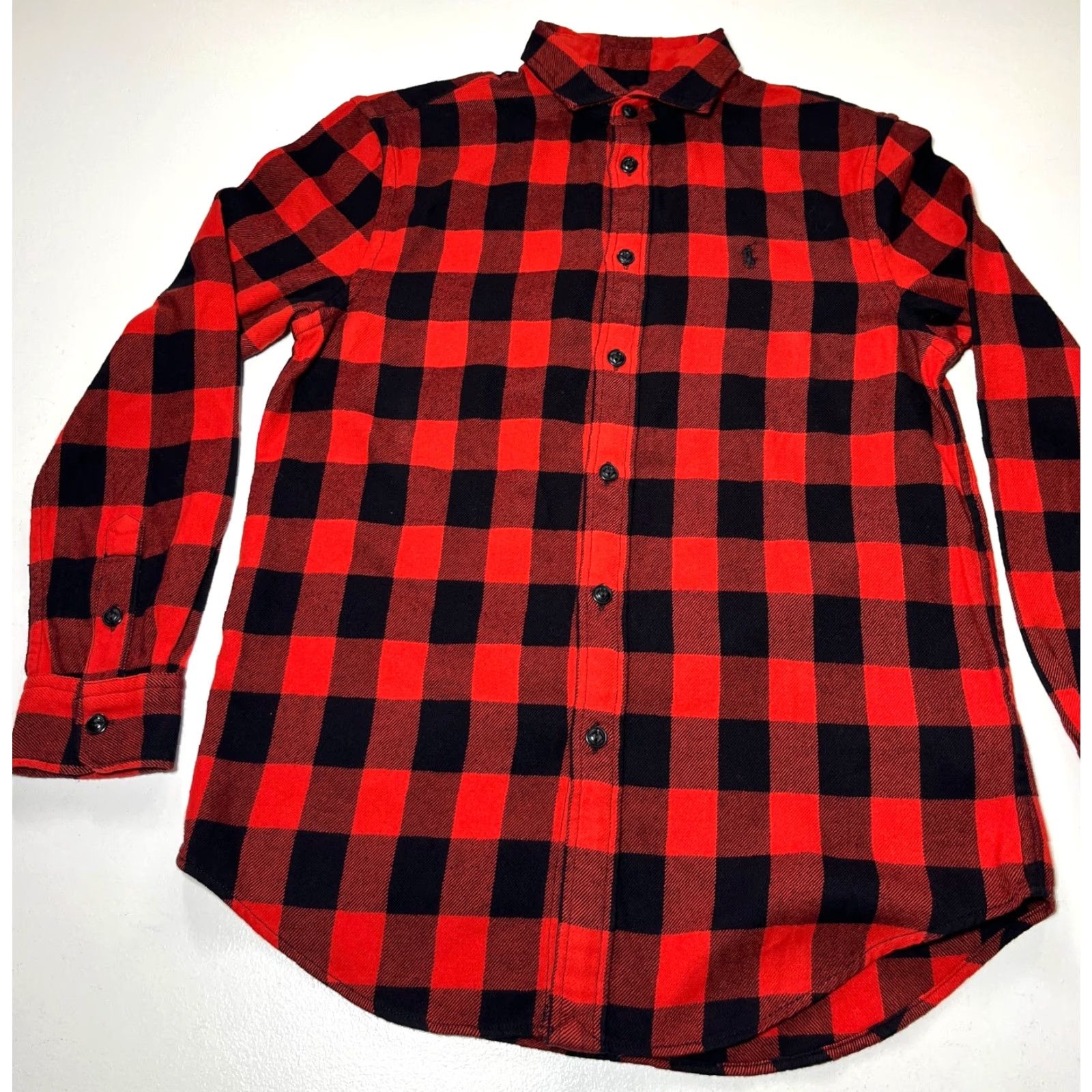Polo Ralph Lauren VINTAGE Polo Ralph Lauren Shirt Relaxed Fit Plaid Cotton Twill Mens M Red Black Button-Up Collection, Designer Americana NWT New With Tags Size US M / EU 48-50 / 2 - 5 Thumbnail