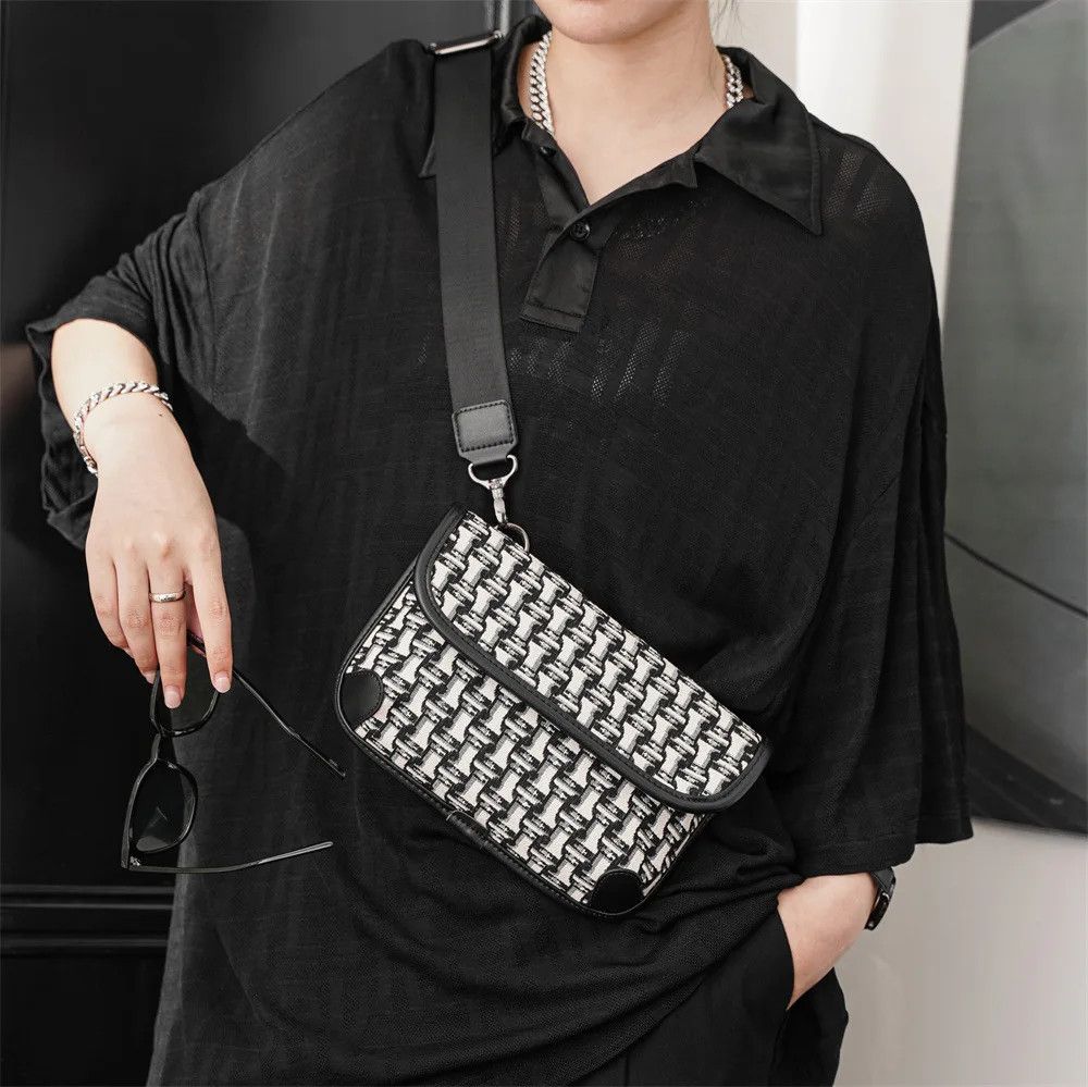 Leather × Vintage Jacquard Canvas Messenger Bag Size ONE SIZE - 3 Thumbnail