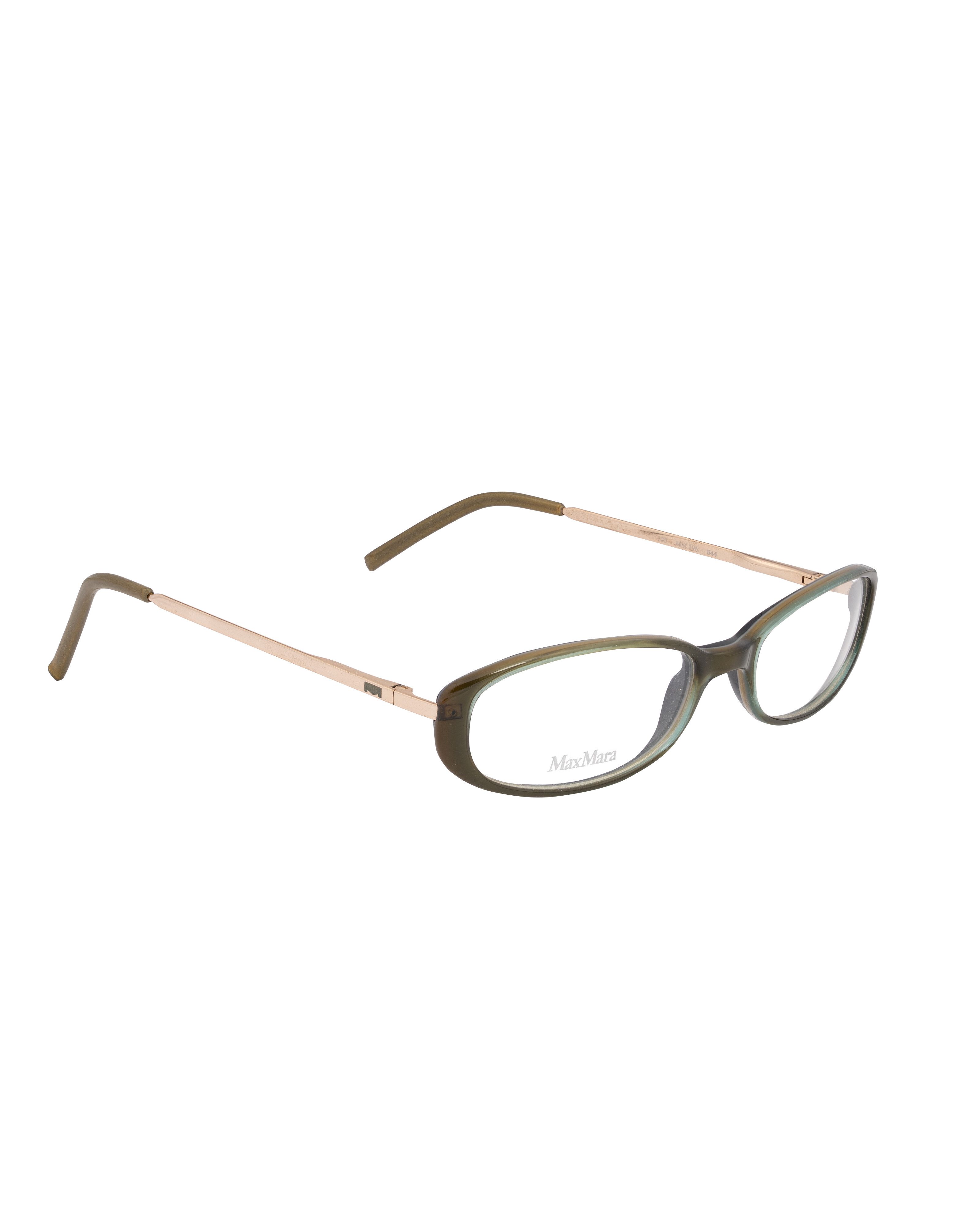 Max Mara Max Mara 00's Green & Gold Round Glasses Size ONE SIZE - 1 Thumbnail