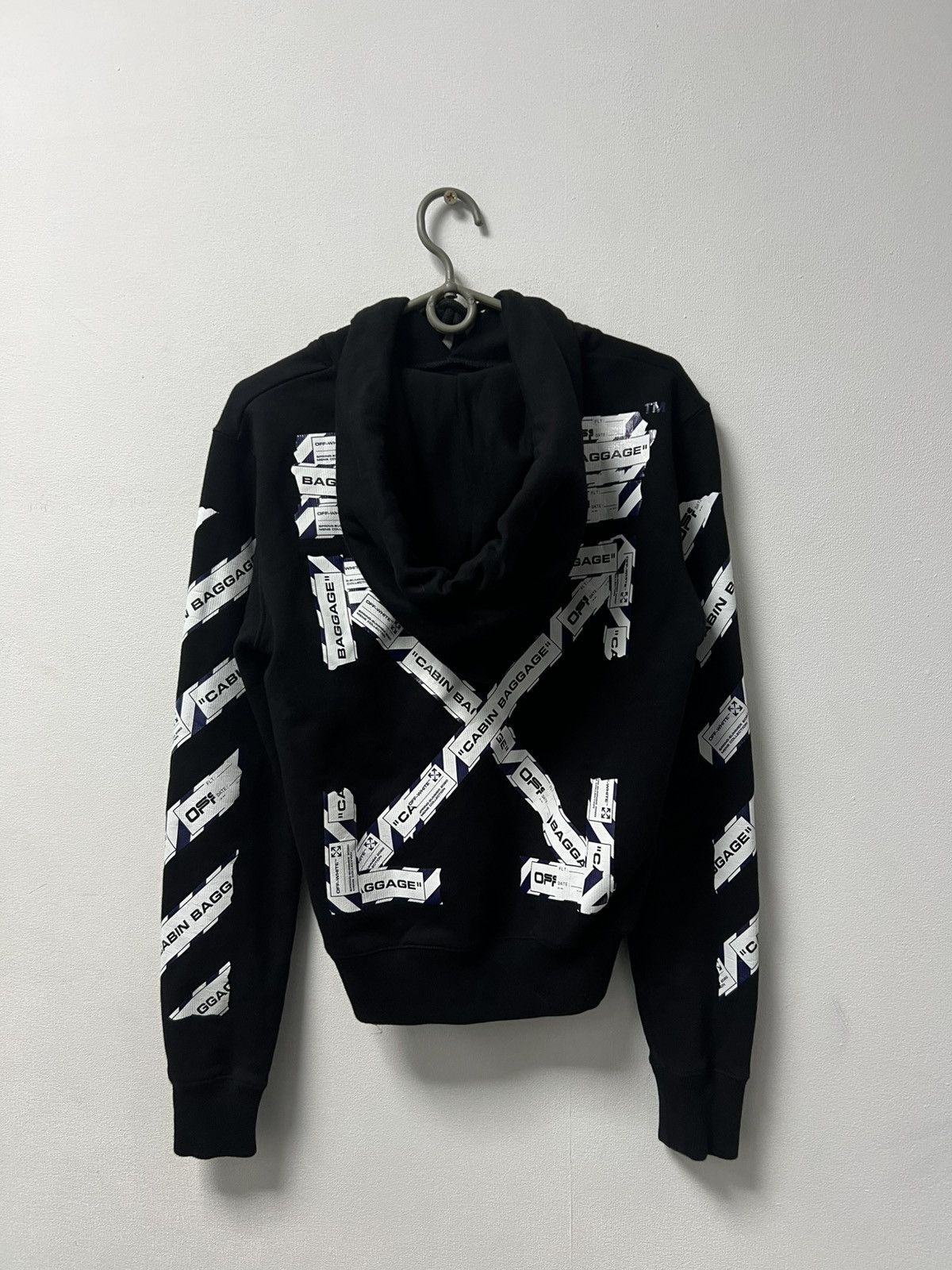 Off-White Off-White Airport Tape Balck Hoodie Size US XS / EU 42 / 0 - 1 Thumbnail