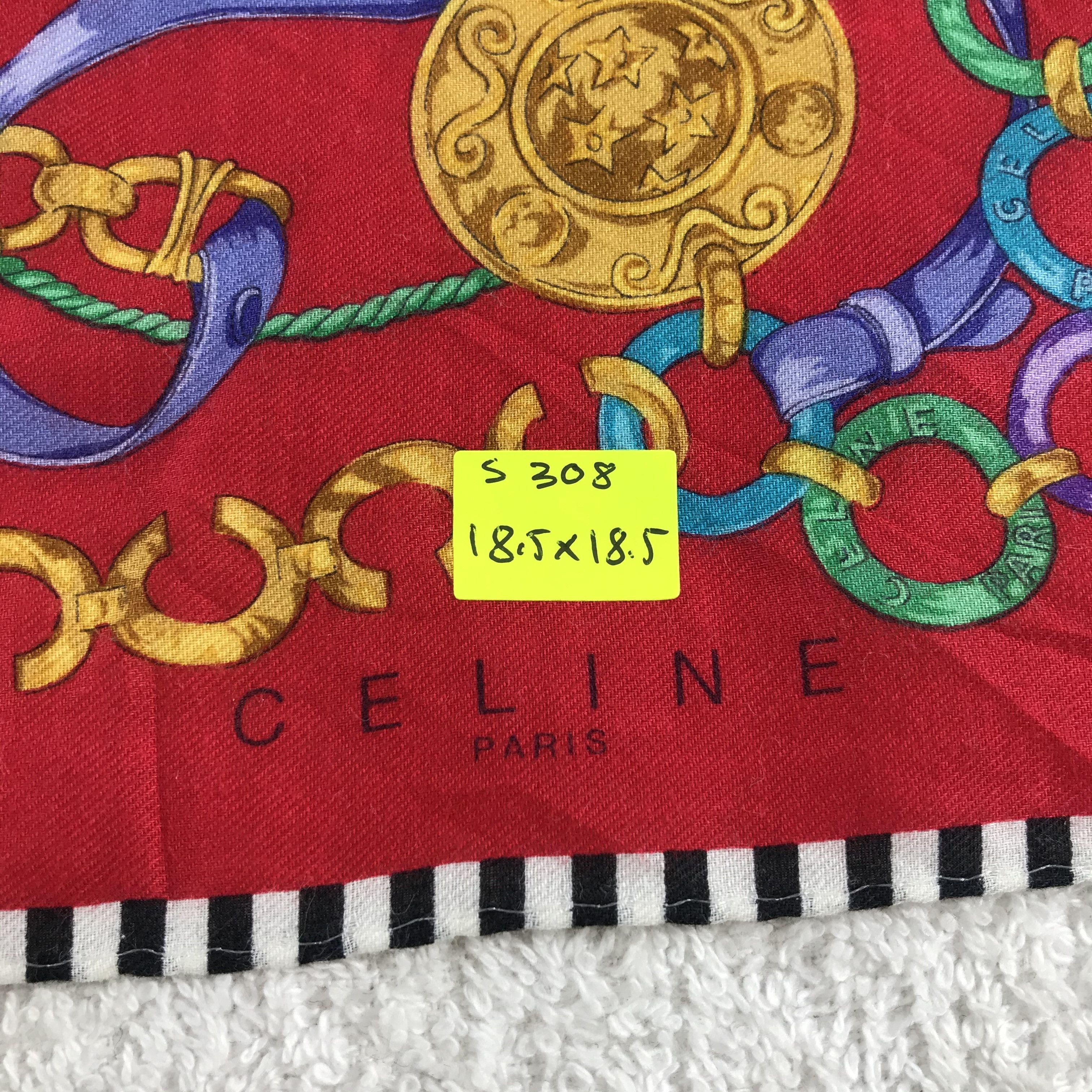 Celine × Vintage Celine Bandana / Handkerchief / Neckerchief - S308 Size ONE SIZE - 5 Thumbnail