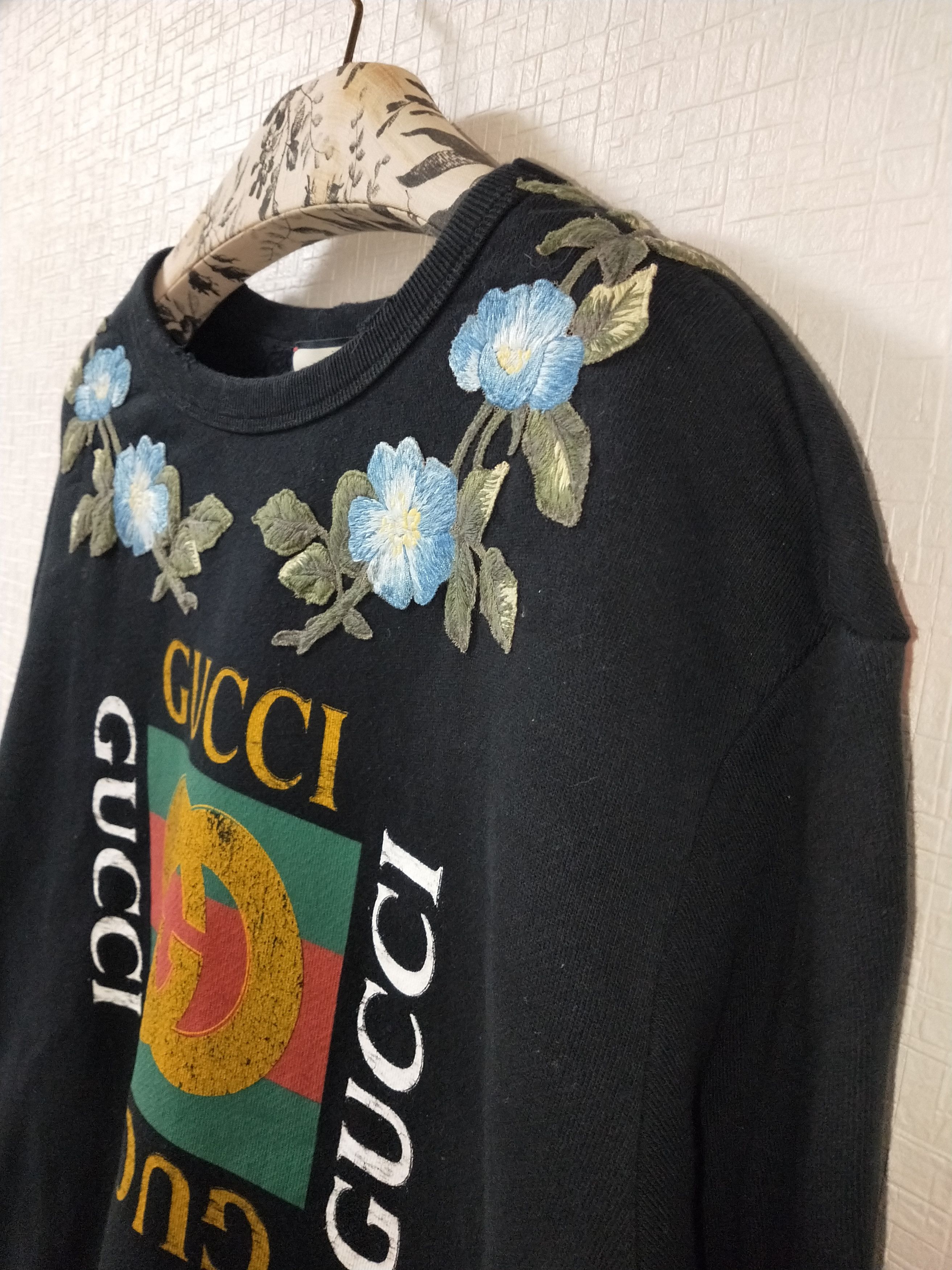 Gucci Floral Embroidered Logo Sweatshirt Size US L / EU 52-54 / 3 - 3 Thumbnail