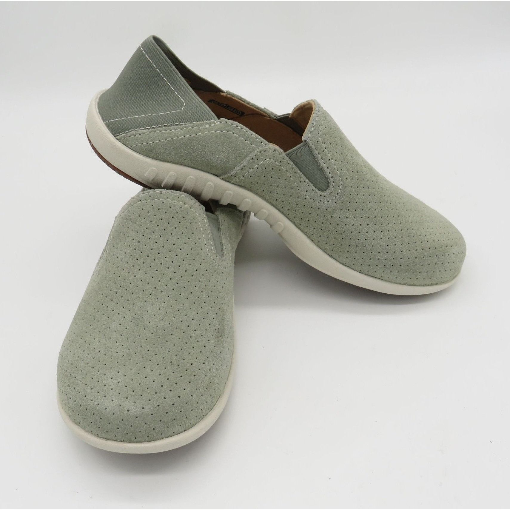 Other Spenco Women's Sage Green Slip-On Shoes Perforated Upper Whi Size US 6.5 / IT 36.5 - 6 Thumbnail