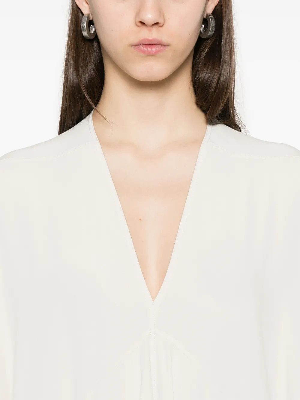 Rick Owens o1y0126 Midi Dress in Light Gray Size S / US 4 / IT 40 - 2 Thumbnail