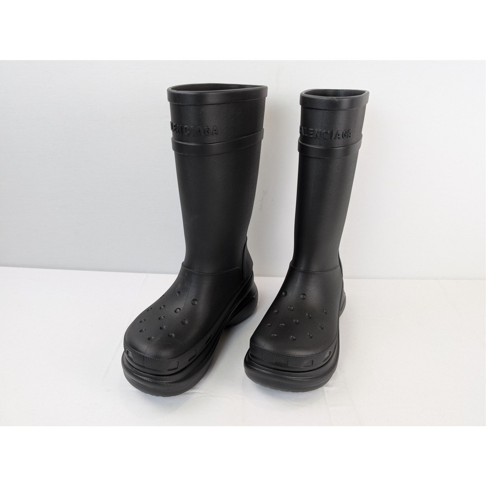 Balenciaga o1rshd1 Crocs Boots in Black Size US 13 / EU 46 - 8 Thumbnail