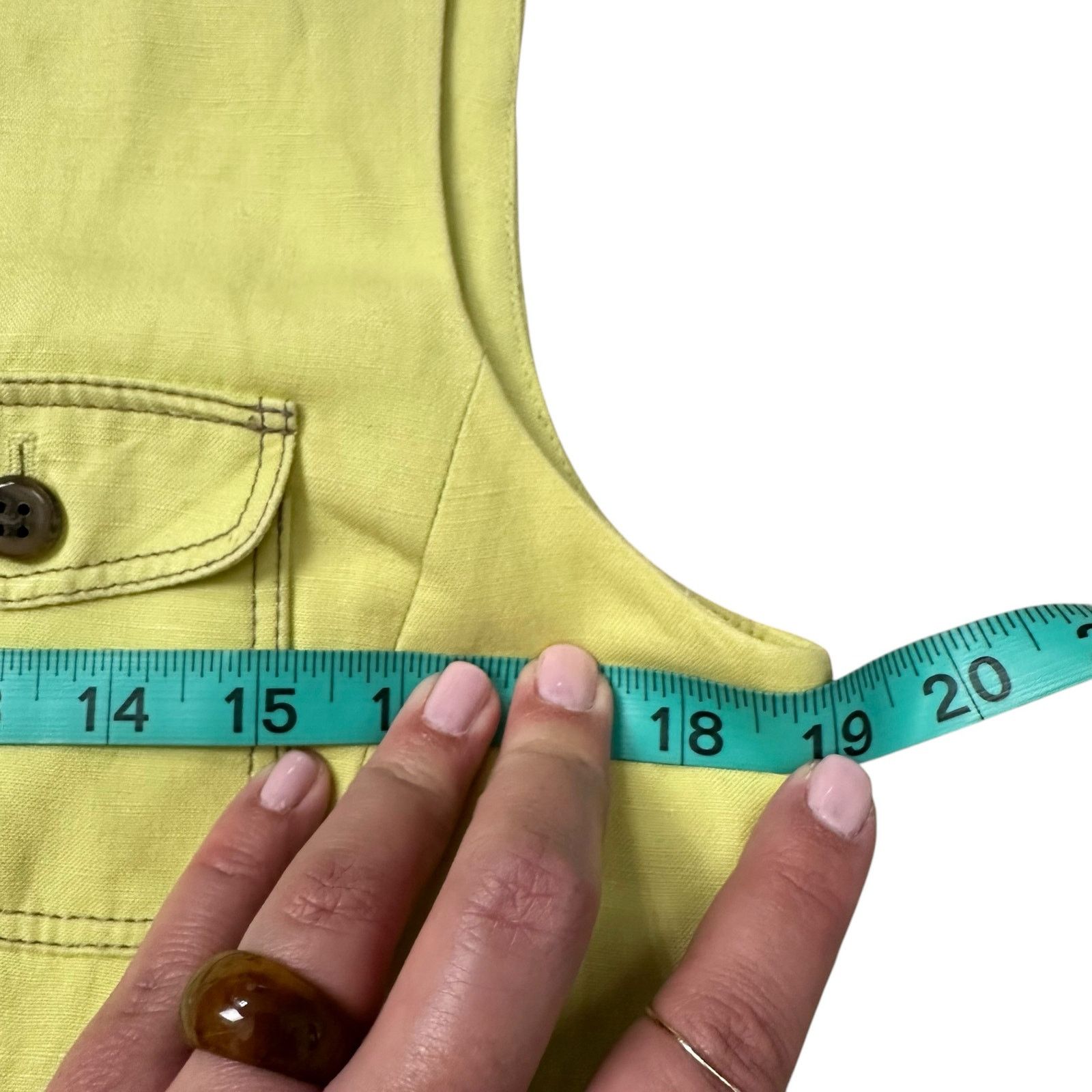 Elie Tahari Tahari Linen Blend Lime Green Belted Pocket Vest Size 8 Size M / US 6-8 / IT 42-44 - 10 Thumbnail