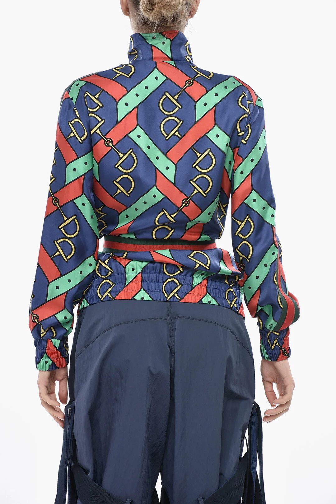 Gucci og1mm0326 Silk-Satin Bomber Jacket in Multicolor Size XS / US 0-2 / IT 36-38 - 2 Thumbnail