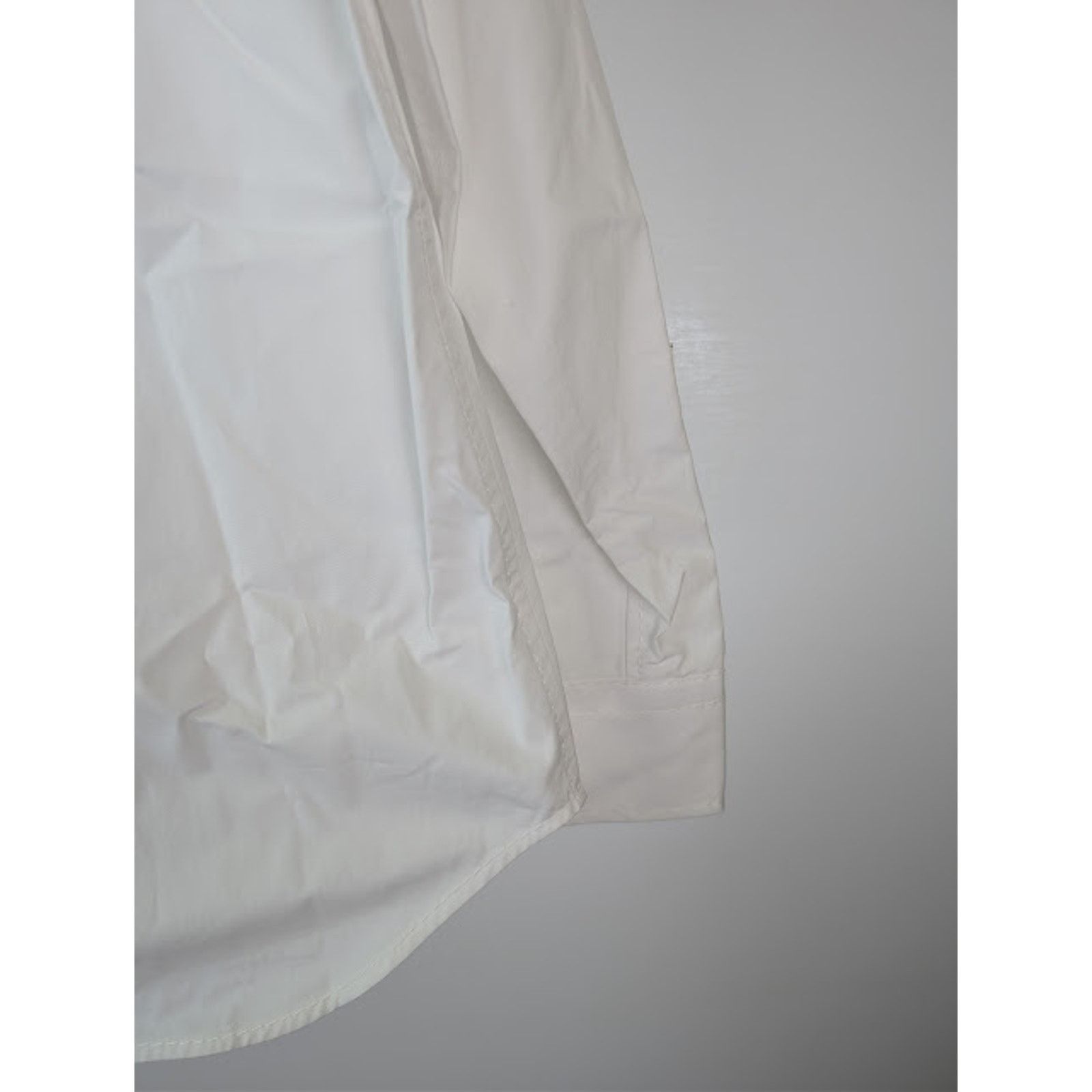 Bottega Veneta o1rshd1 Compact Cotton Canvas Shirt in White Size US M / EU 48-50 / 2 - 14 Thumbnail