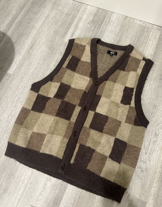 Stussy Stussy Wobbly Check Sweater Vest | Grailed