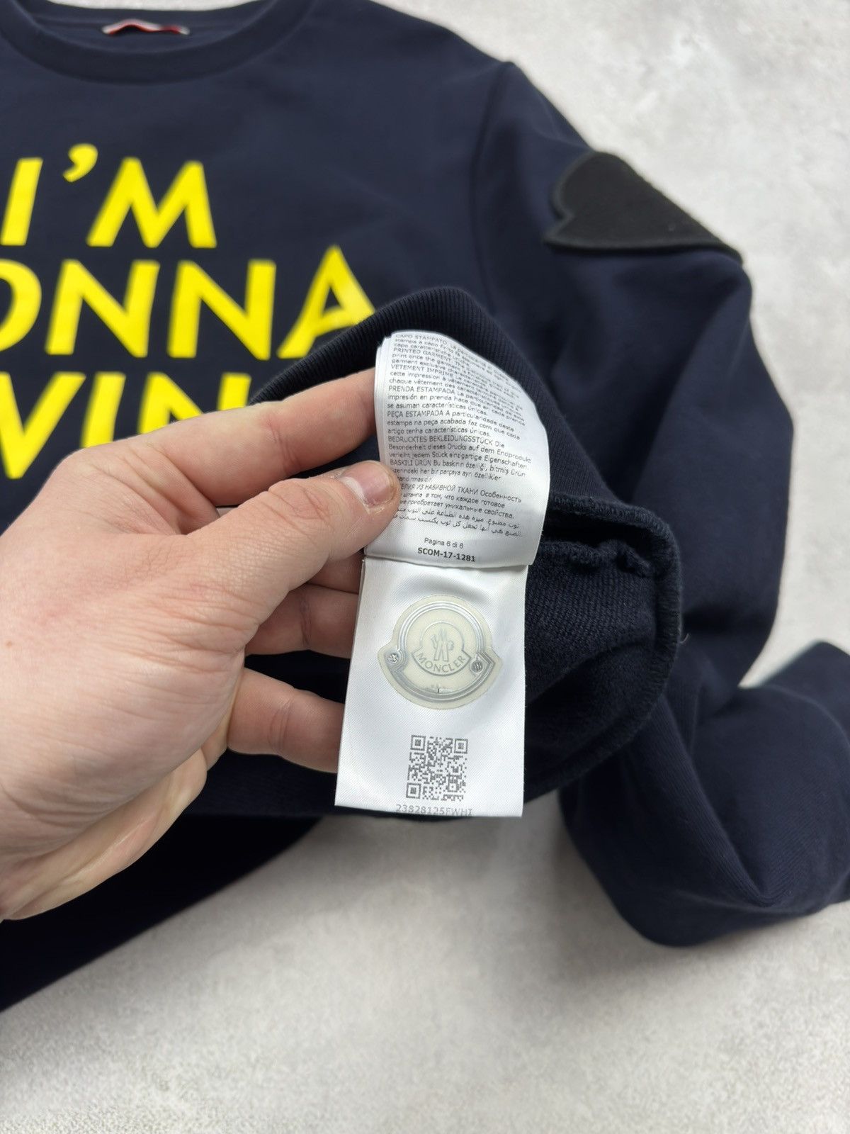 Moncler Moncler Maglia Girocollo I'm Gonna Win Blue Sweatshirt Patch Size US M / EU 48-50 / 2 - 13 Thumbnail