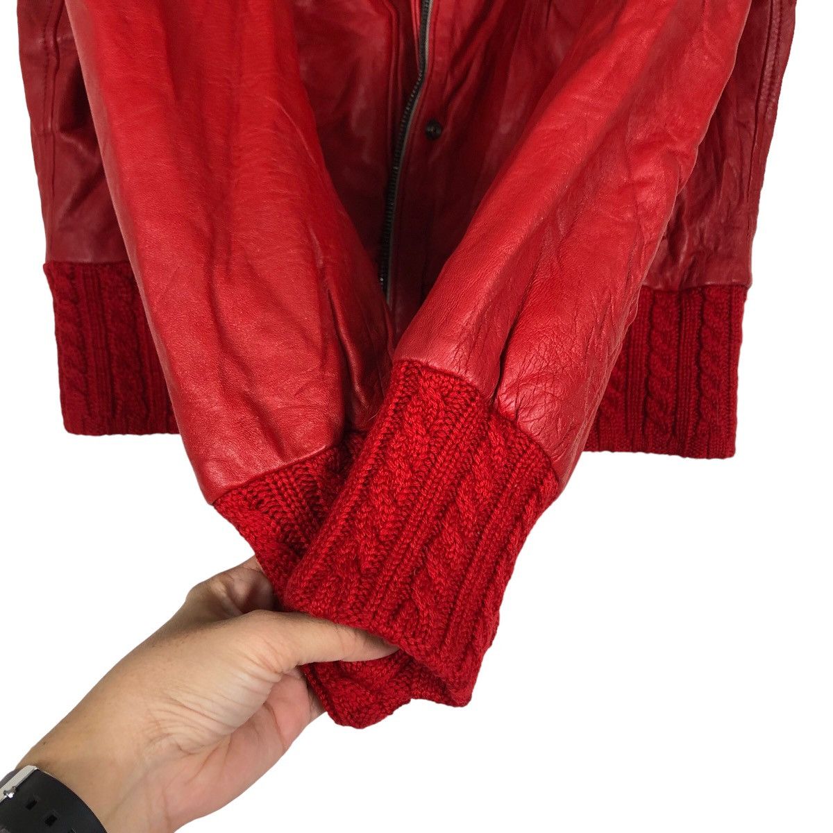 Japanese Brand 🔥Cropped Biker Leather Jacket Post Card Made in Italy Size US S / EU 44-46 / 1 - 15 Thumbnail