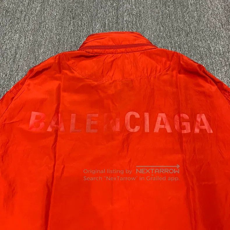 Balenciaga Balenciaga Red Embroidered Logo Windbreaker Jacket Size US M / EU 48-50 / 2 - 9 Thumbnail