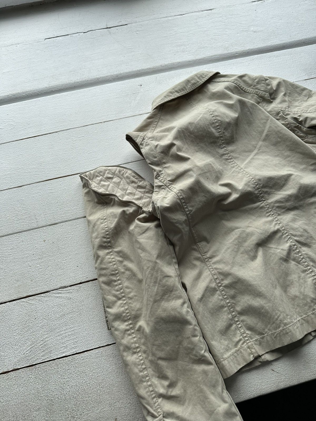 Max Mara × Weekend Max Mara 🚨RARE Max Mara Weekend Jacket beige distress luxury Size M / US 6-8 / IT 42-44 - 13 Thumbnail