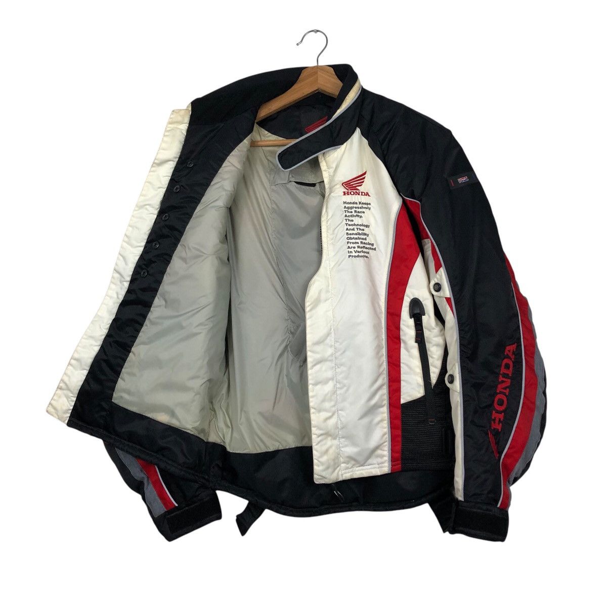 Vintage 📌Vintage Racing Jacket Motorcycle Honda Big Logo Spell Out Size US L / EU 52-54 / 3 - 12 Thumbnail