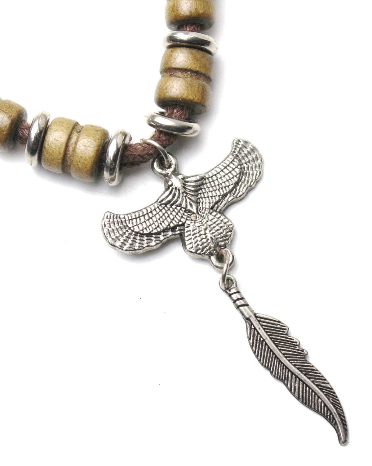 Vintage 2000S JAPANESE MADE EAGLE FEATHER PENDENT NECKLACE BRACELET Size ONE SIZE - 4 Thumbnail