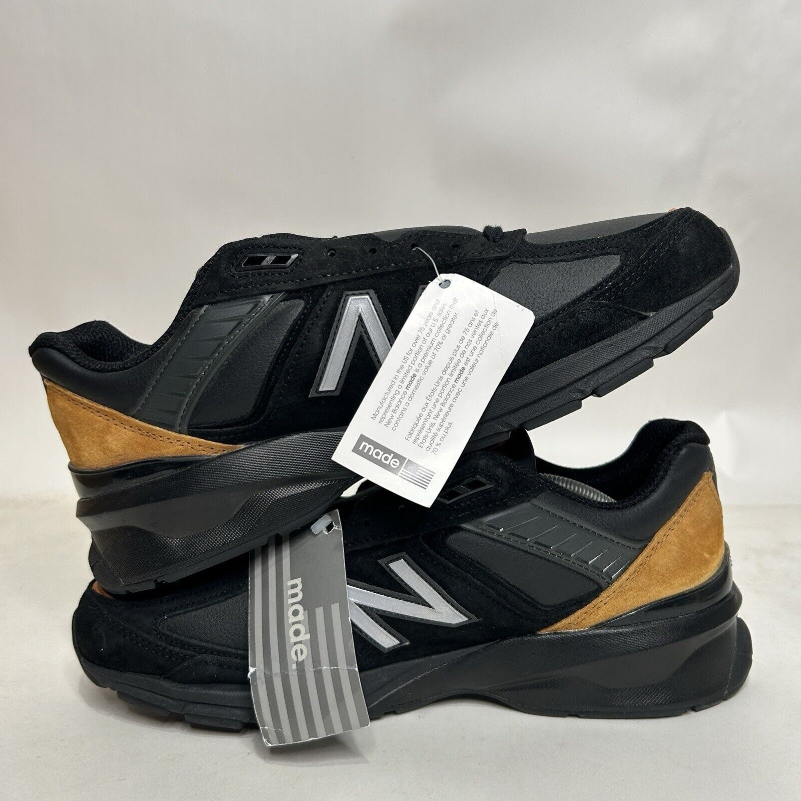 New Balance New Balance 990v5 Made in USA “Black Tan” 2024 Size US 11 / EU 44 - 3 Thumbnail
