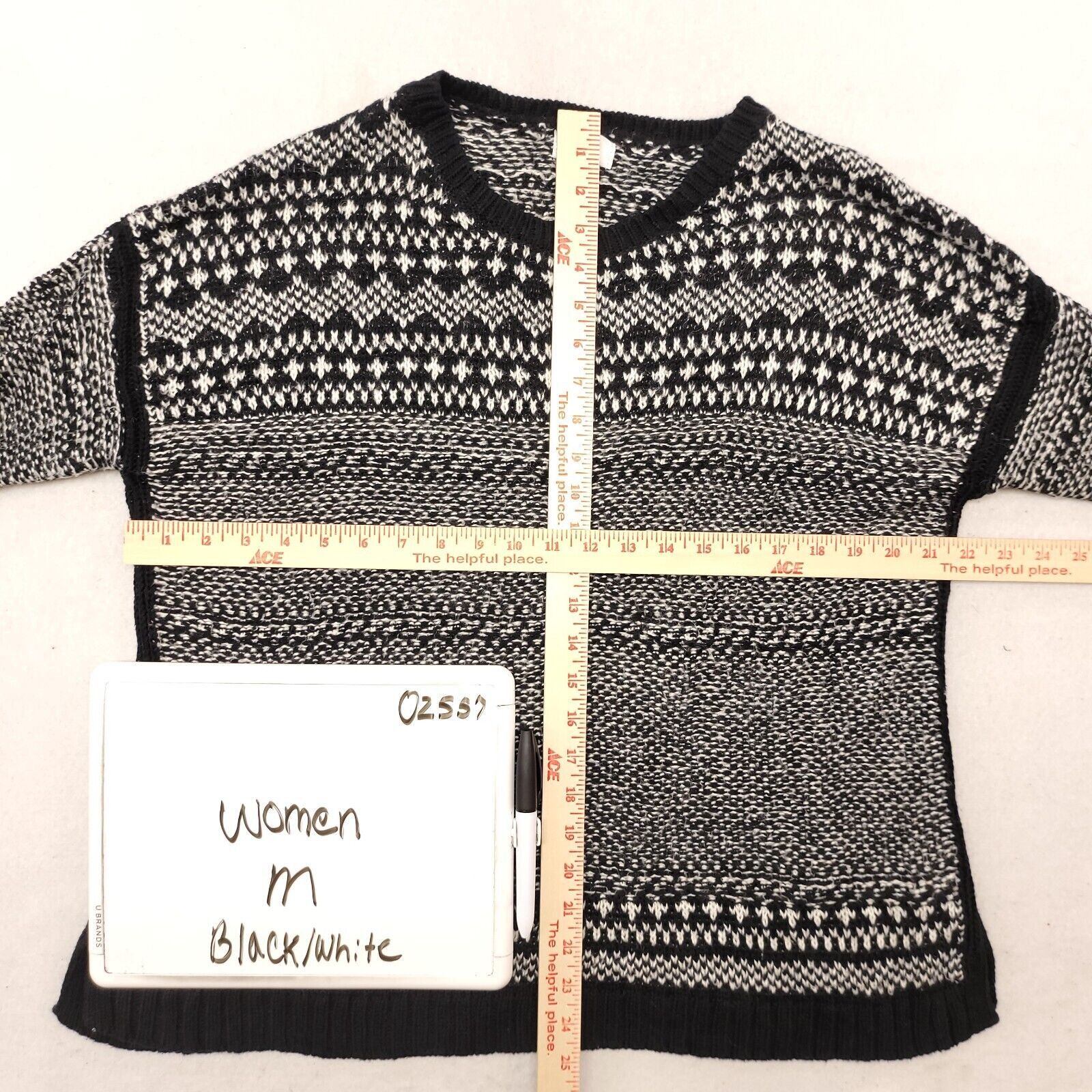 Old Navy Old Navy Pullover Cotton Sweater Womens Size M Black White Size M / US 6-8 / IT 42-44 - 6 Thumbnail