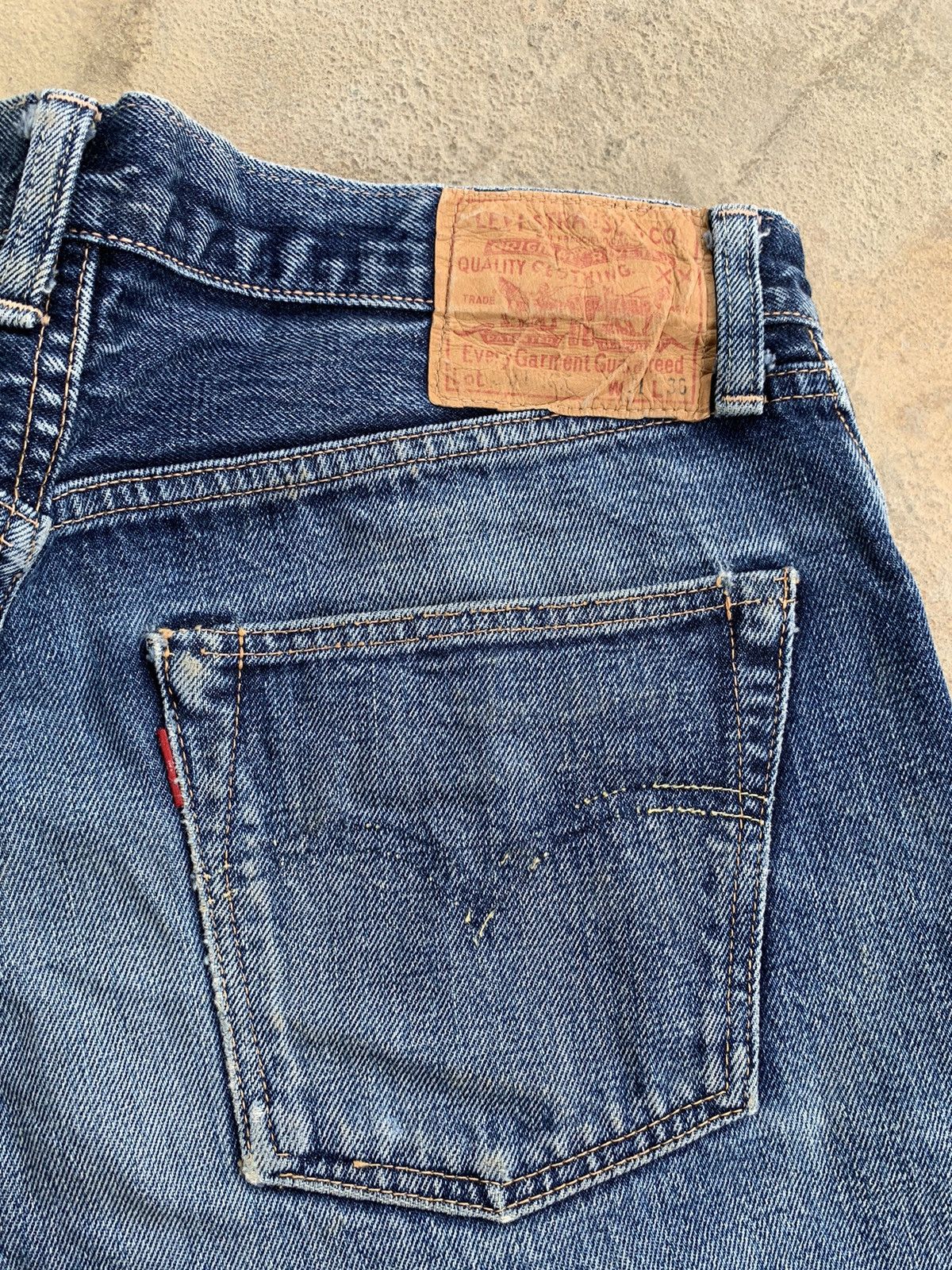 Levi's Vintage Levis Big E 501XX Selvedge Distressed Denim Size US 30 / EU 46 - 6 Thumbnail