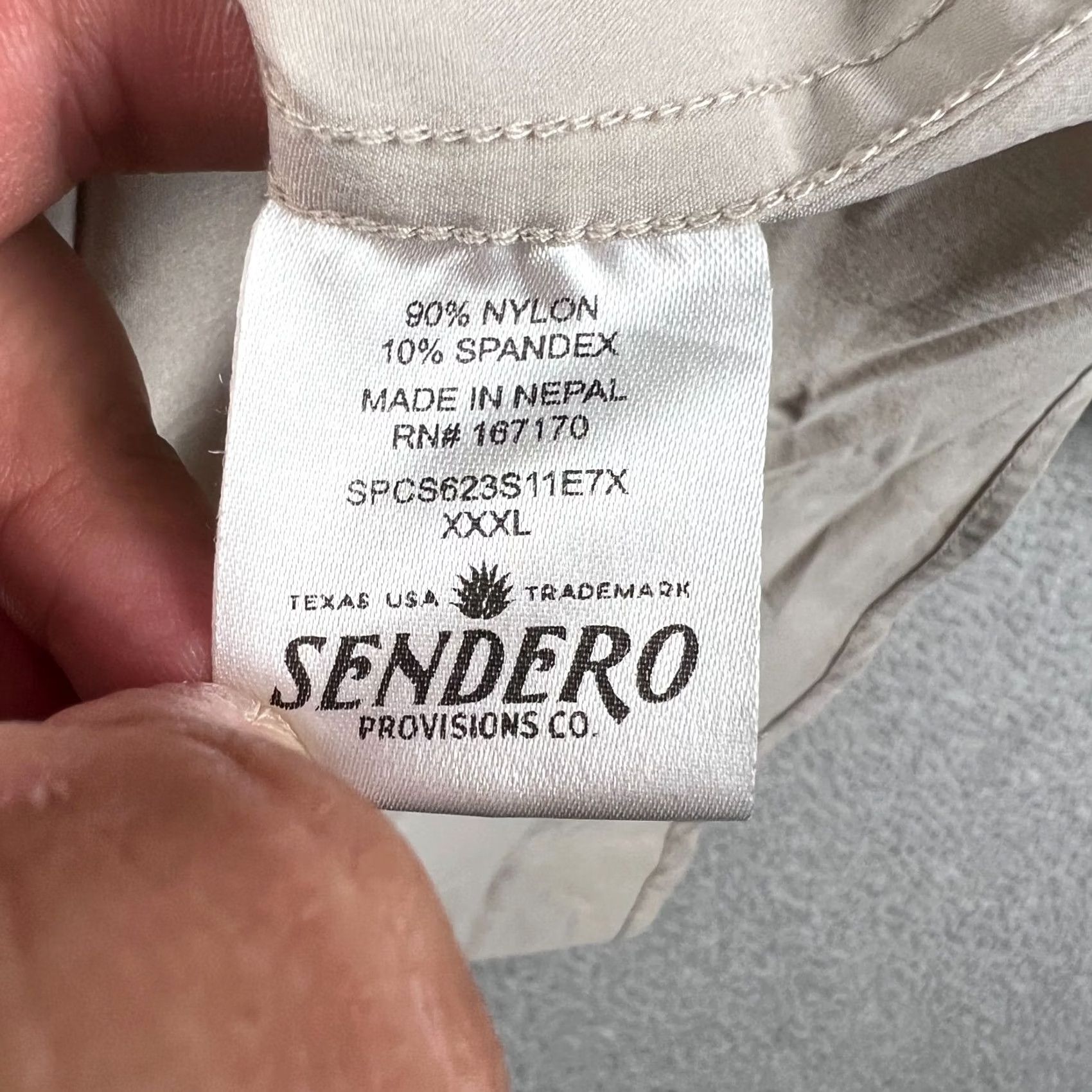 Vintage Sendero Confluence Tech Shirt Men 3XL Beige Western Long Sleeve Pearl Snap Nylon Size US XXL / EU 58 / 5 - 4 Thumbnail