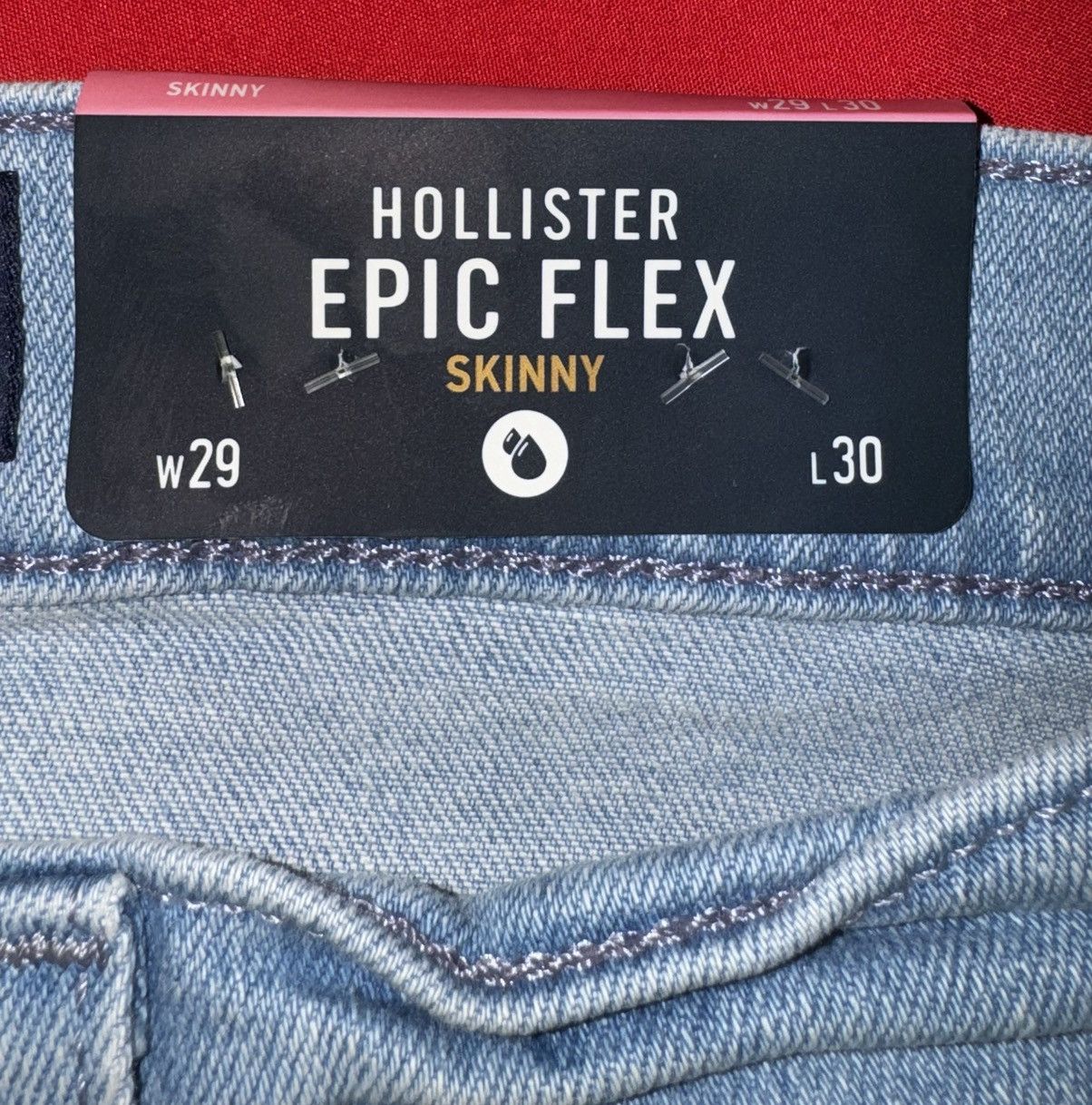 Hollister Hollister Light Blue Skinny Jeans 29x30 Size US 29 - 5 Thumbnail