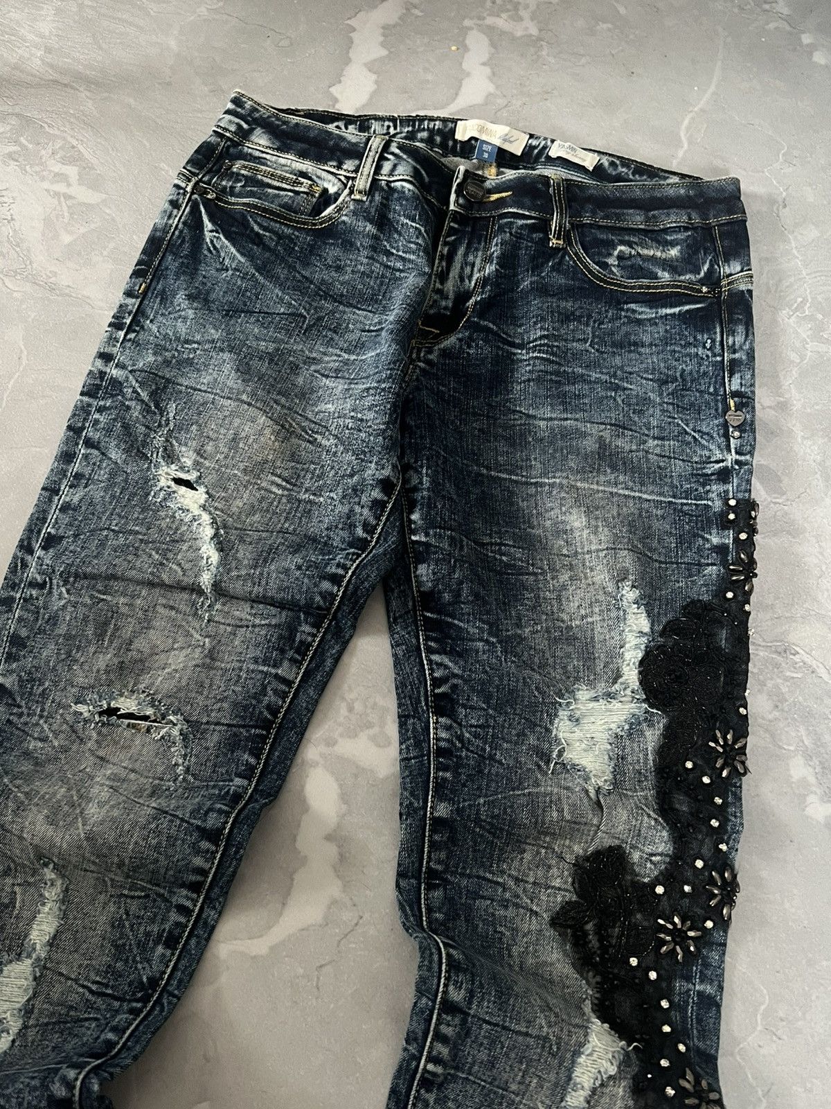 Japanese Brand Japanese Streetwear Glamour Slim / Dark Blue Archive Swag Size US 30 / EU 46 - 2 Thumbnail