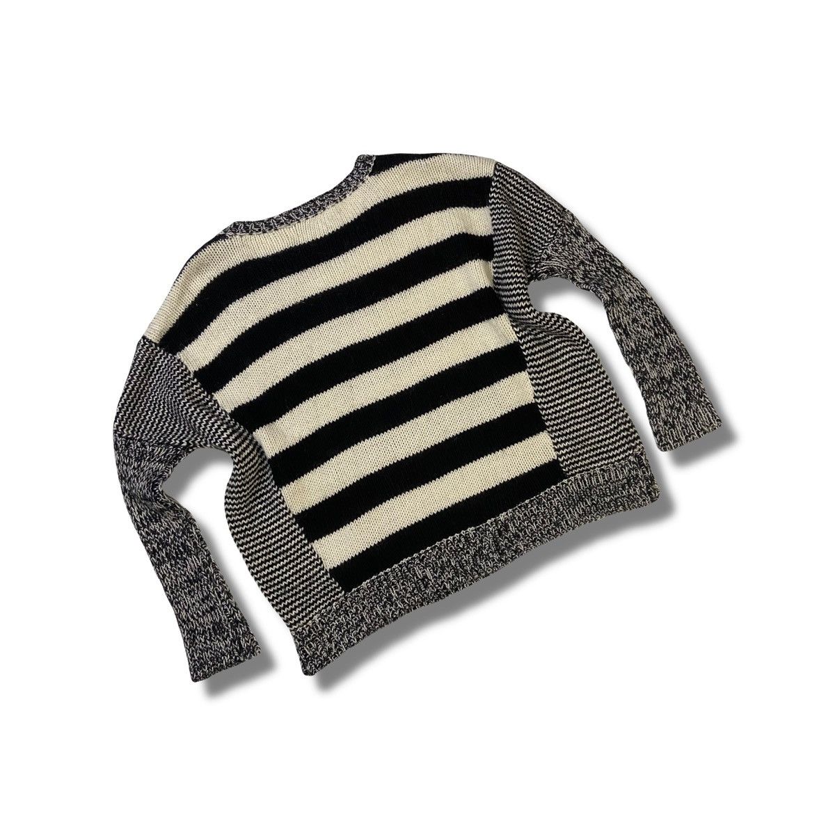 SLY SLY Japanese Designer Striped Knit Sweater Grunge Avant Vibe Size US XXL / EU 58 / 5 - 9 Thumbnail