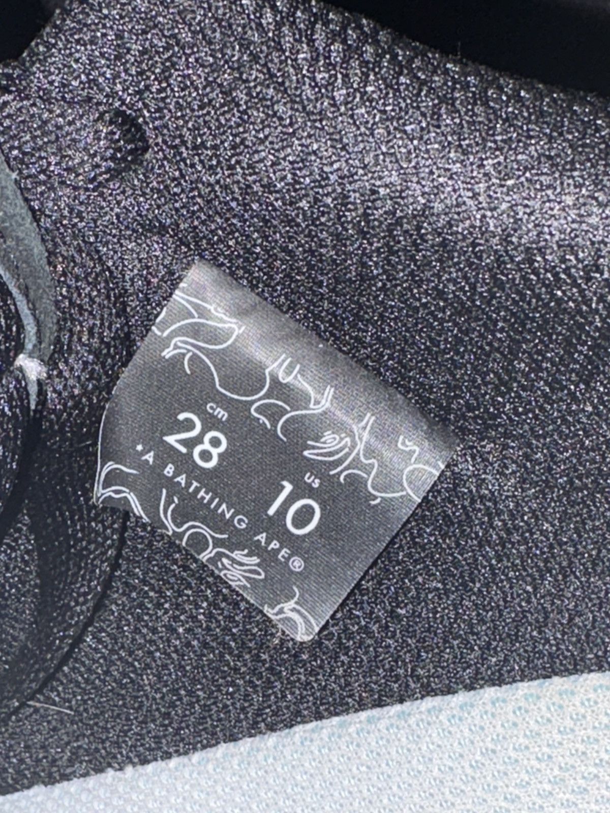 Bape Bathing ape Skate sta sneaker #5 M1 black & gray Worn twice Size US 10 / EU 43 - 8 Thumbnail
