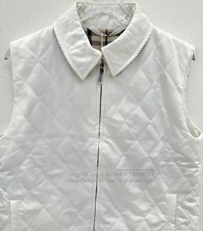 Burberry Burberry White Cotton Quilted Short Down Jacket. Size XS / US 0-2 / IT 36-38 - 3 Thumbnail