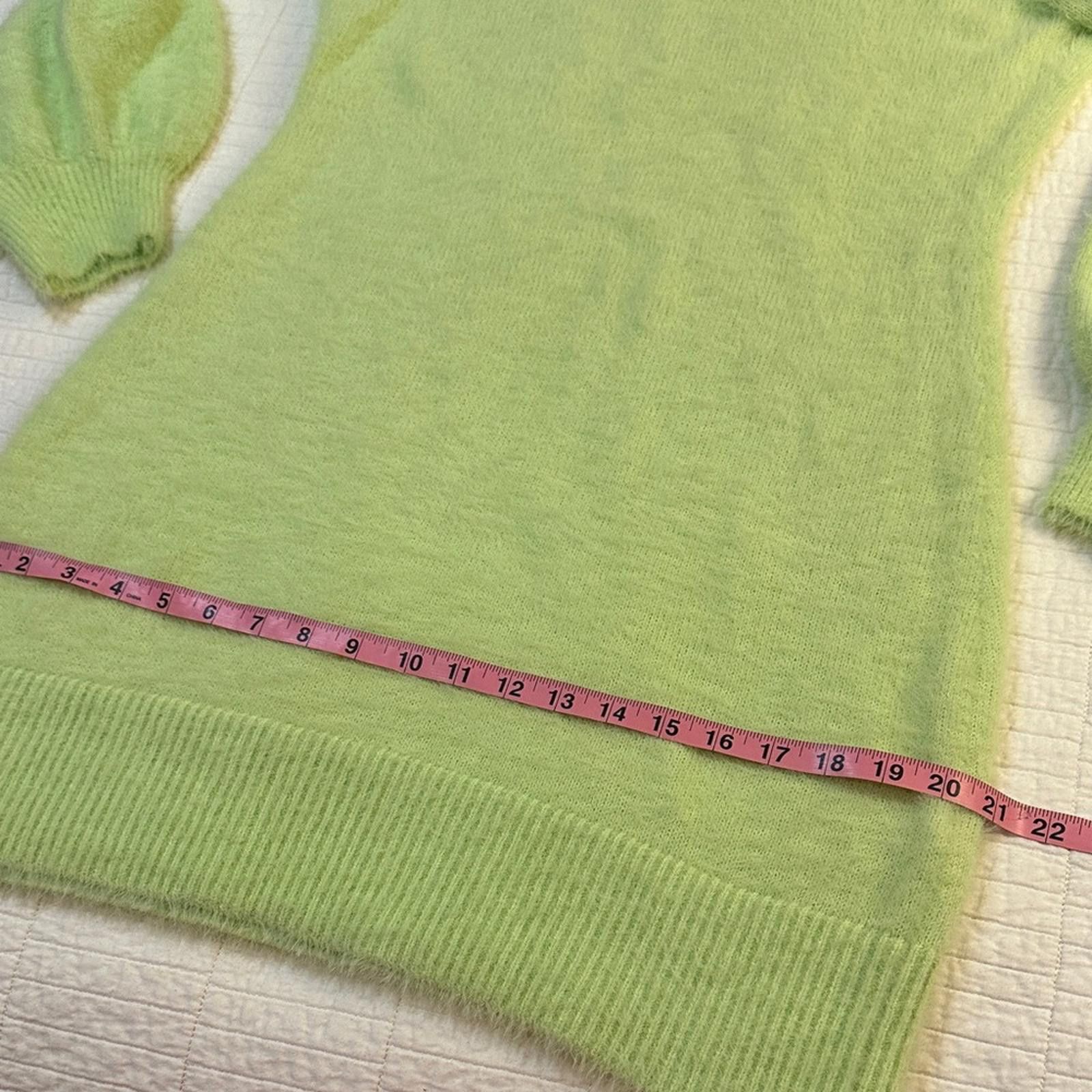 Bardot Fuzzy Limelight XL Cowl Neck Sweater Dress NWOT $150