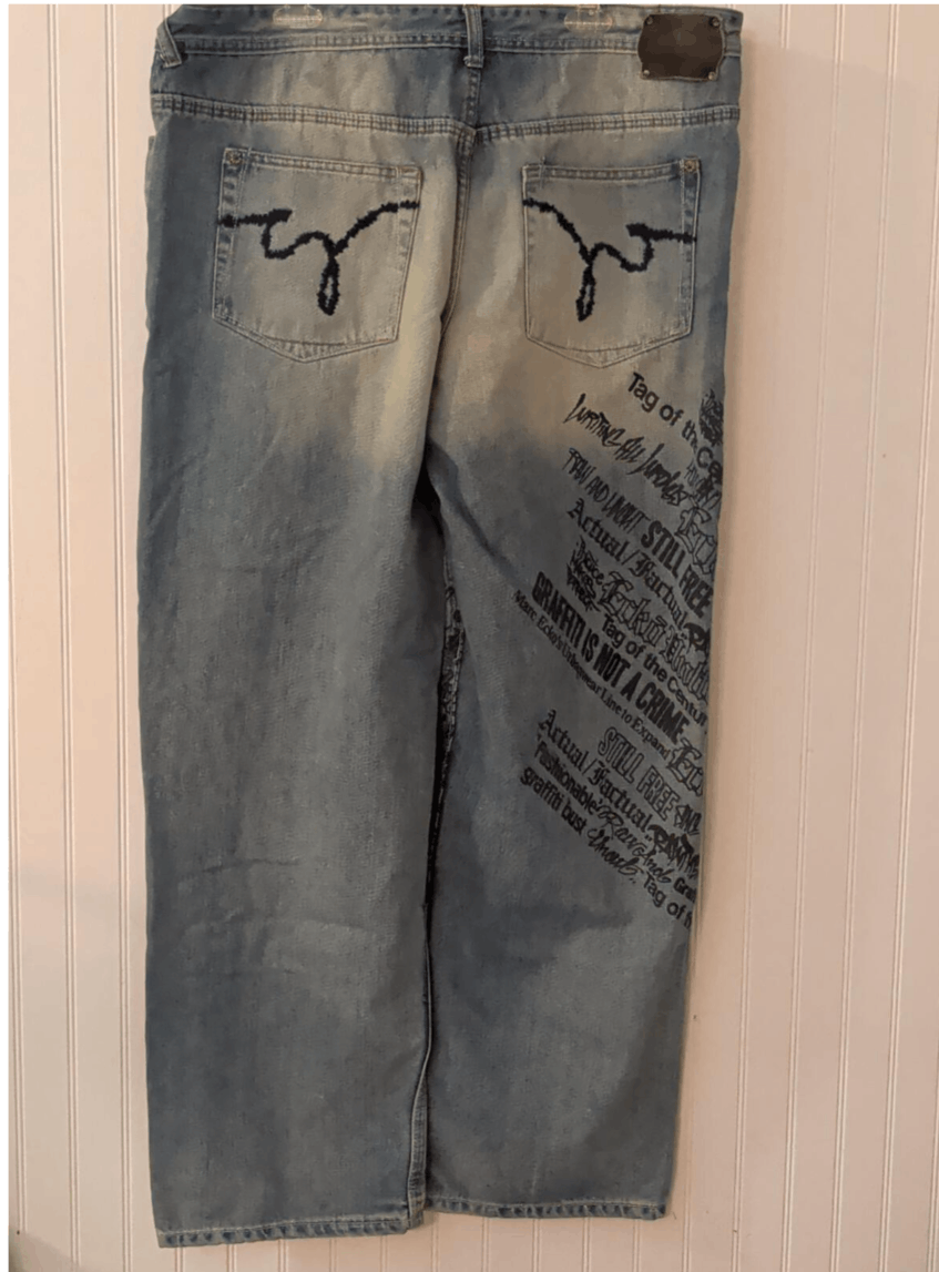 Ecko Unltd. Vintage Ecko Unlimited Graffiti Print Distressed Jeans Sz.40 Size US 40 / EU 56 - 8 Thumbnail