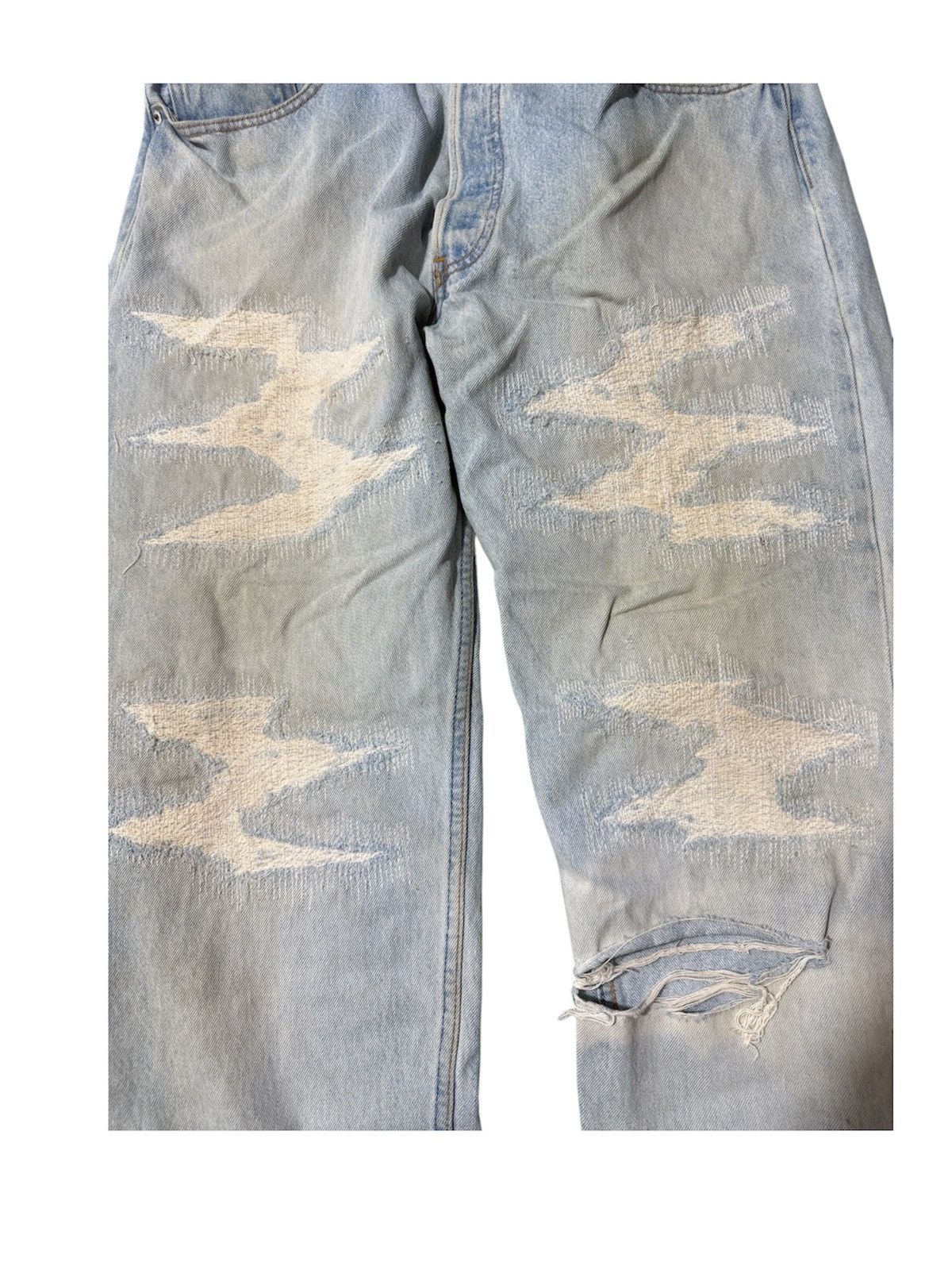 Levi's Vintage 90s Levi's 501 Made in USA Thrashed Distressed Size US 35 - 3 Thumbnail