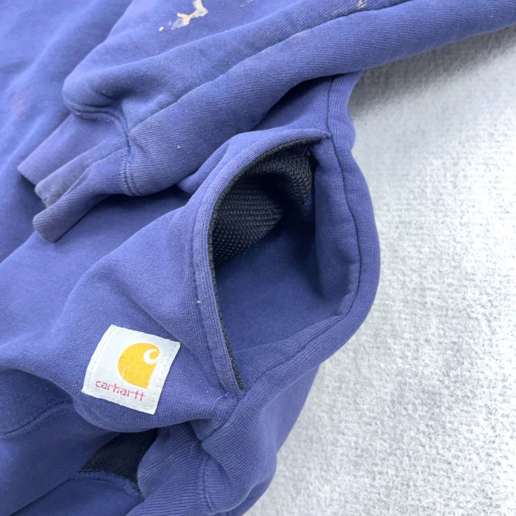 Carhartt VINTAGE Carhartt Sweatshirt Men XXL Crewneck Faded Grunge Thermal Lined Blue 90s Classic Hipster Retro Size US XXL / EU 58 / 5 - 4 Thumbnail
