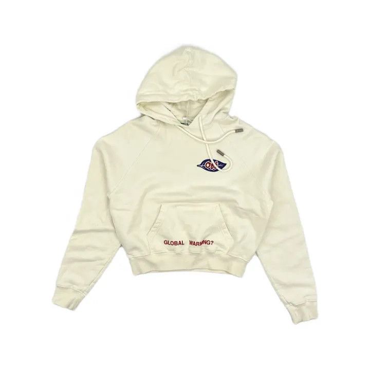Off-White Off-White Casual Hooded Sweatshirt in Cream 0079 Size US XS / EU 42 / 0 - 1 Thumbnail