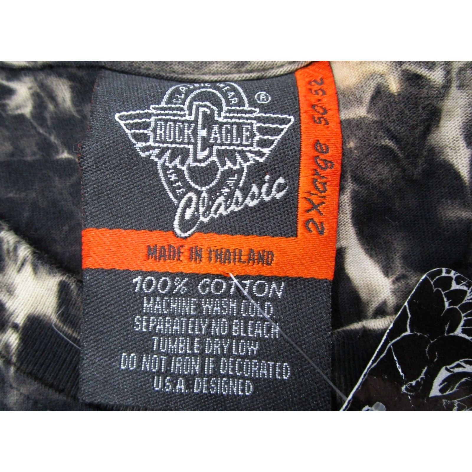 Vintage Rock Eagle Shirt Men 2XL Black Tie Dye AOP Feel Thunder Motorcycle Rock Eagle Tee Short Sleeve Crew Neck 100% Cotton Vintage No Size US XXL / EU 58 / 5 - 4 Thumbnail