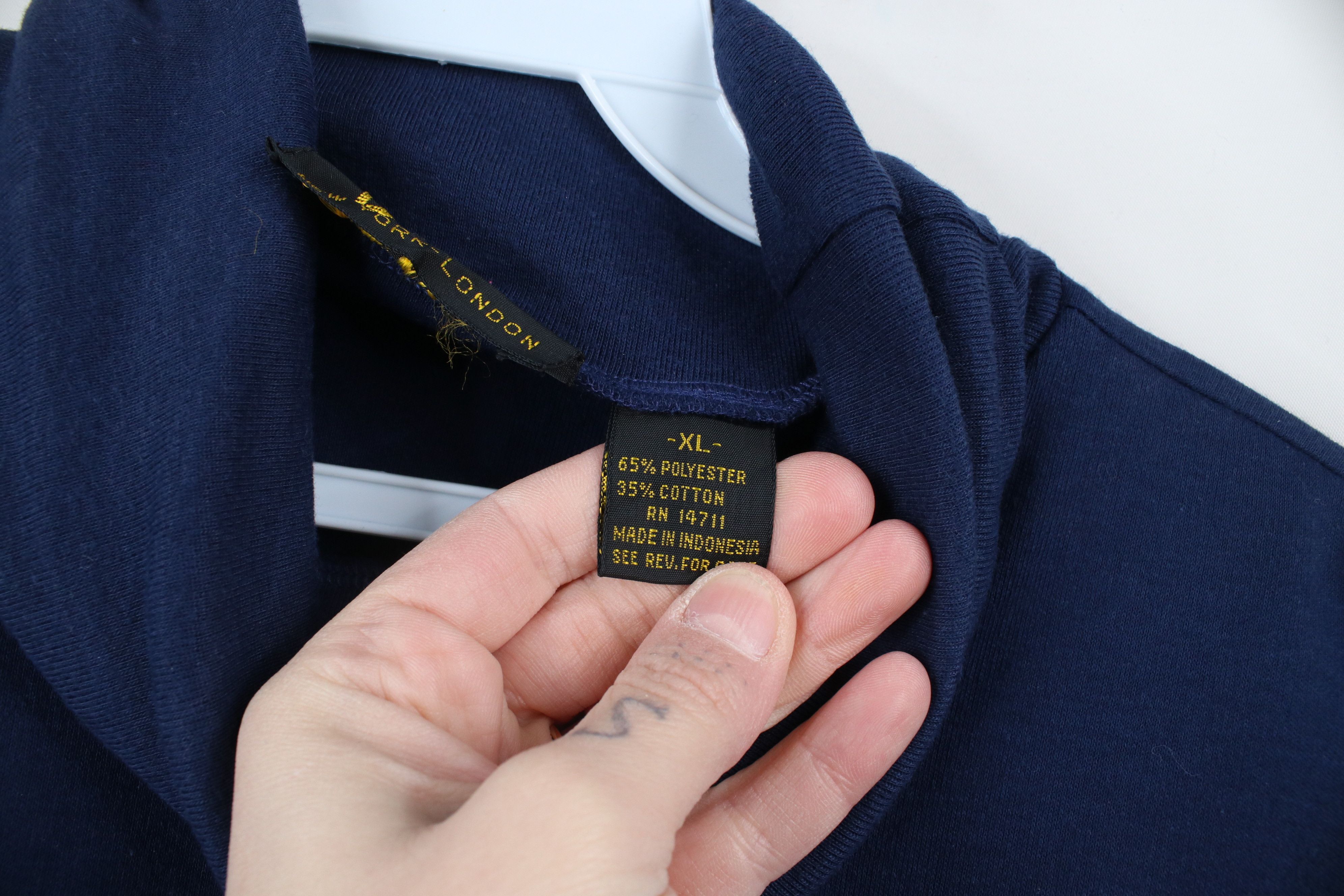 Vintage Vintage 90s Streetwear Long Sleeve Turtleneck T-Shirt Blue Size US XL / EU 56 / 4 - 5 Thumbnail