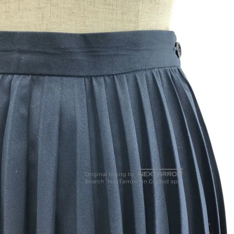 Comme des Garcons Comme Des Garcons size M Navy Blue Retro Pleated Skirt Size 24" / US 00 / IT 34 - 5 Thumbnail
