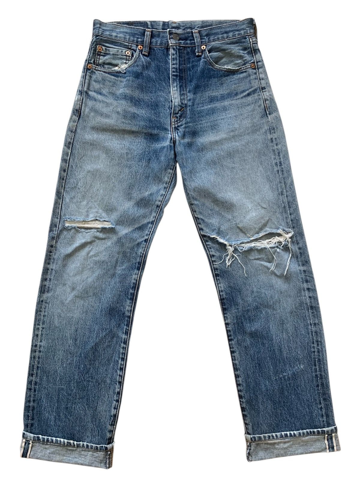 Levi's Rare.. Distressed Levi’s 502 Big E Made In Japan Size US 28 / EU 44 - 1 Thumbnail
