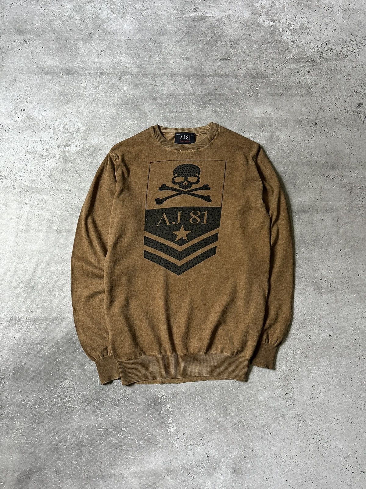 Armani × Emporio Armani × Giorgio Armani Armani Jeans 81 Skull Y2K Style Light Sweater Size US M / EU 48-50 / 2 - 2 Thumbnail