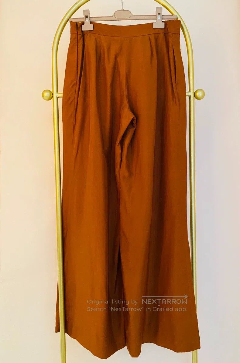 Fendi Fendi Camel color silk satin wide-leg pants Size 28" / US 6 / IT 42 - 2 Thumbnail
