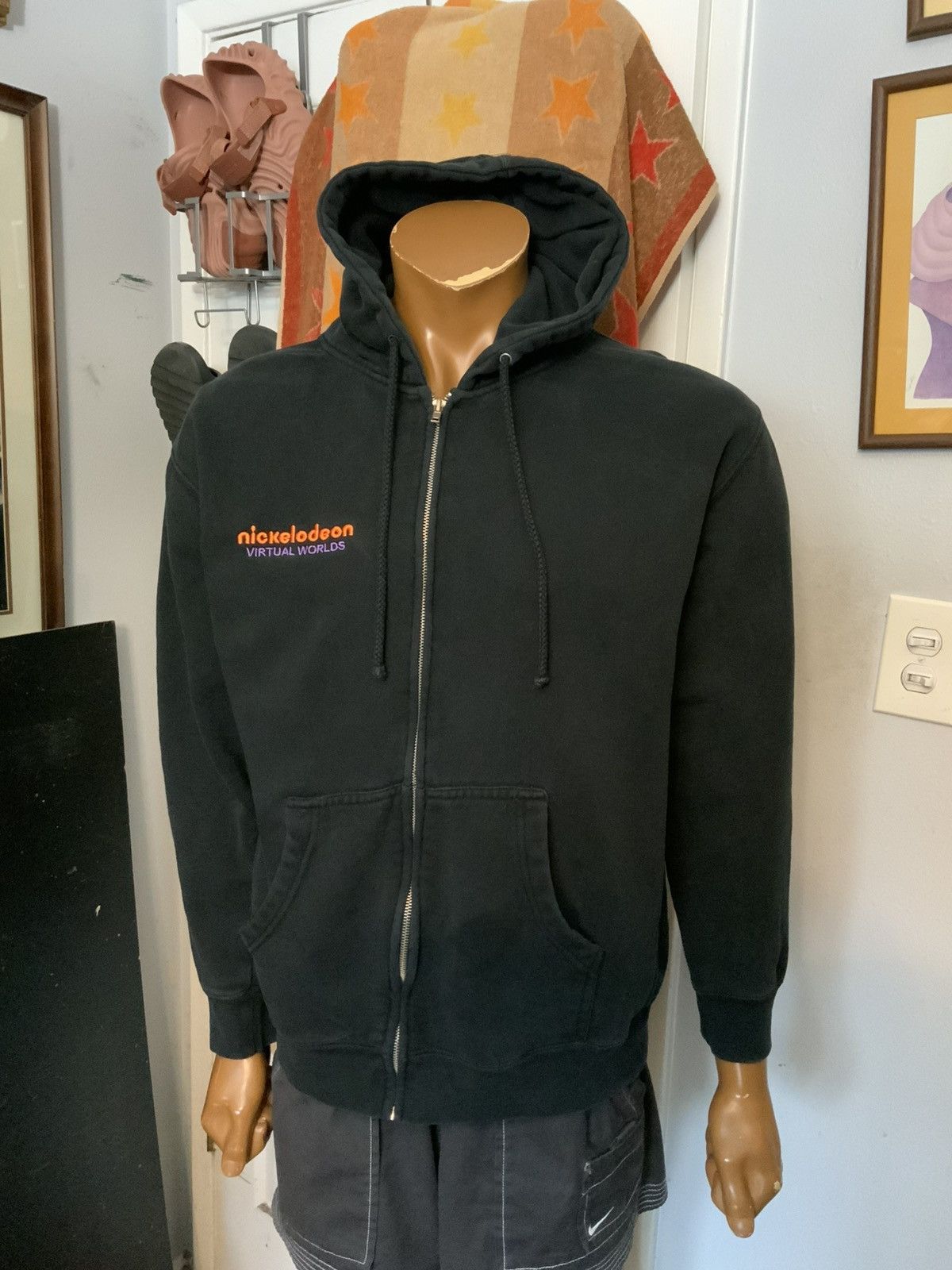 Nickelodeon Nickelodeon Virtual Worlds Embroidered Y2K Black Zip Hoodie Size US M / EU 48-50 / 2 - 7 Thumbnail