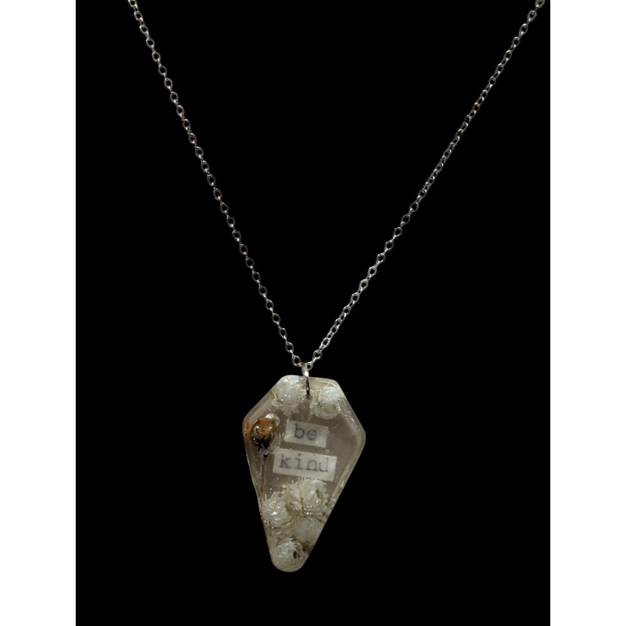 Other Handmade Whimsygoth Floral Coffin Be Kind Pendant Necklace Size ONE SIZE - 3 Thumbnail
