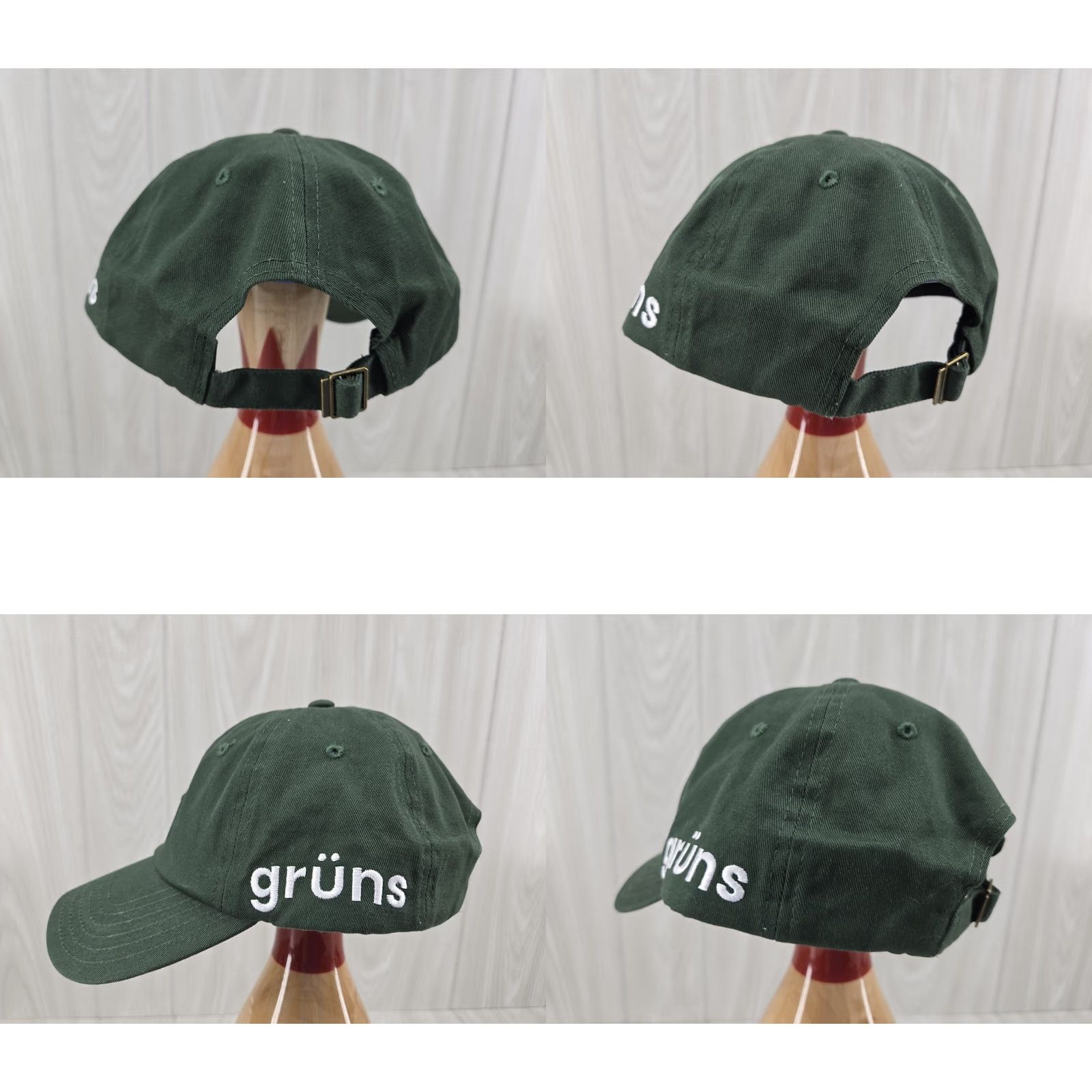 Vintage VINTAGE Gruns Gummies Hat Cap Strap Back Green One Size Adjustable Baseball Cap Men Gruns Gummies Solid Green Adjustable Size ONE SIZE - 8 Thumbnail